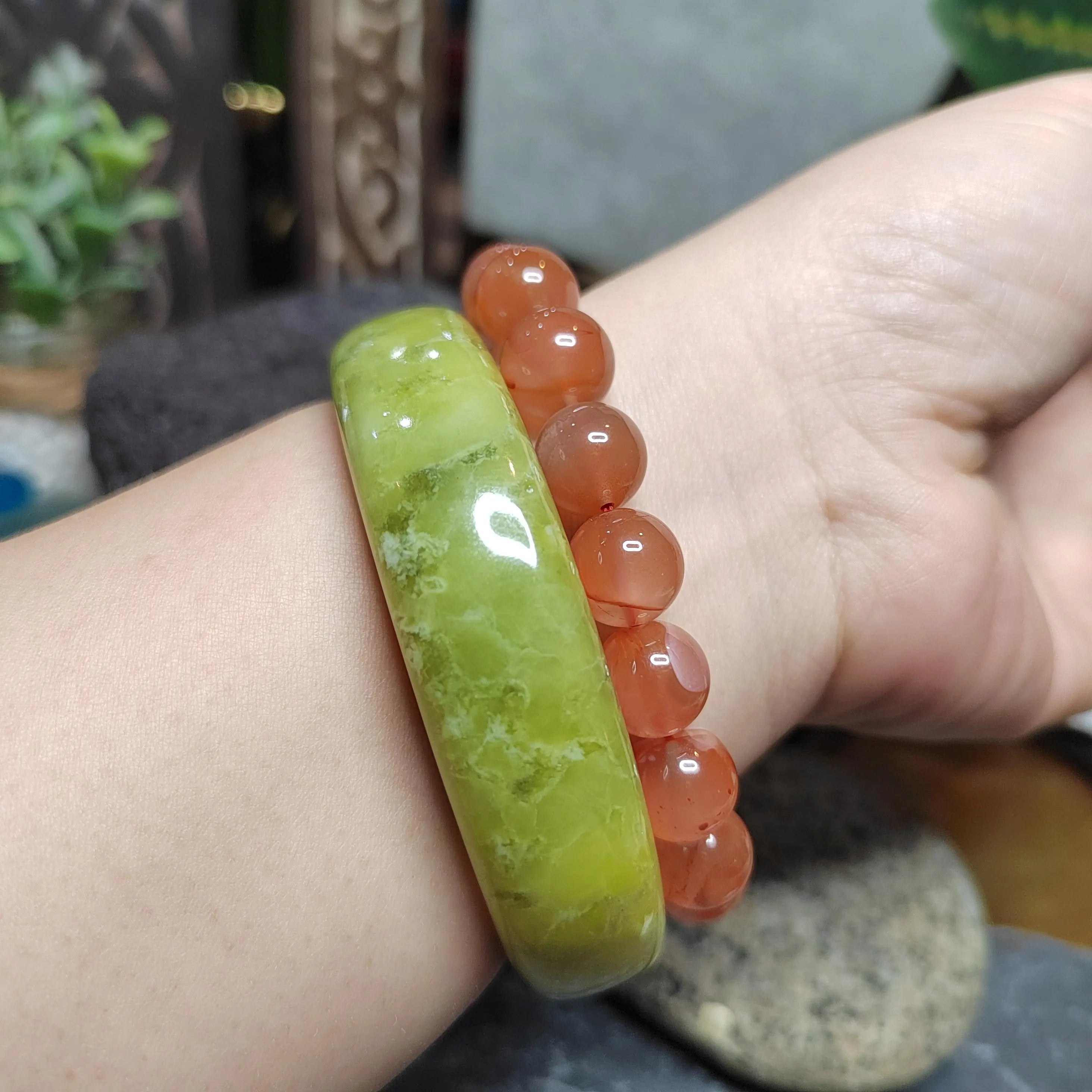 Certified Natural Unisex Apple Green Natural Xiuyan Jade Bangle 63.4mm | SL560 SL Precious