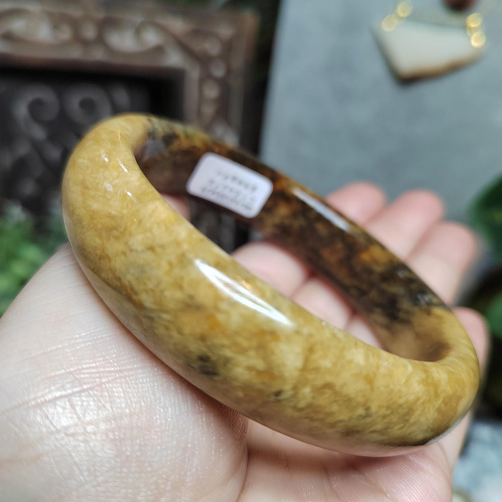 Certified Natural Xiuyan Jade Bangle 64.4mm Unisex SL562 SL Precious
