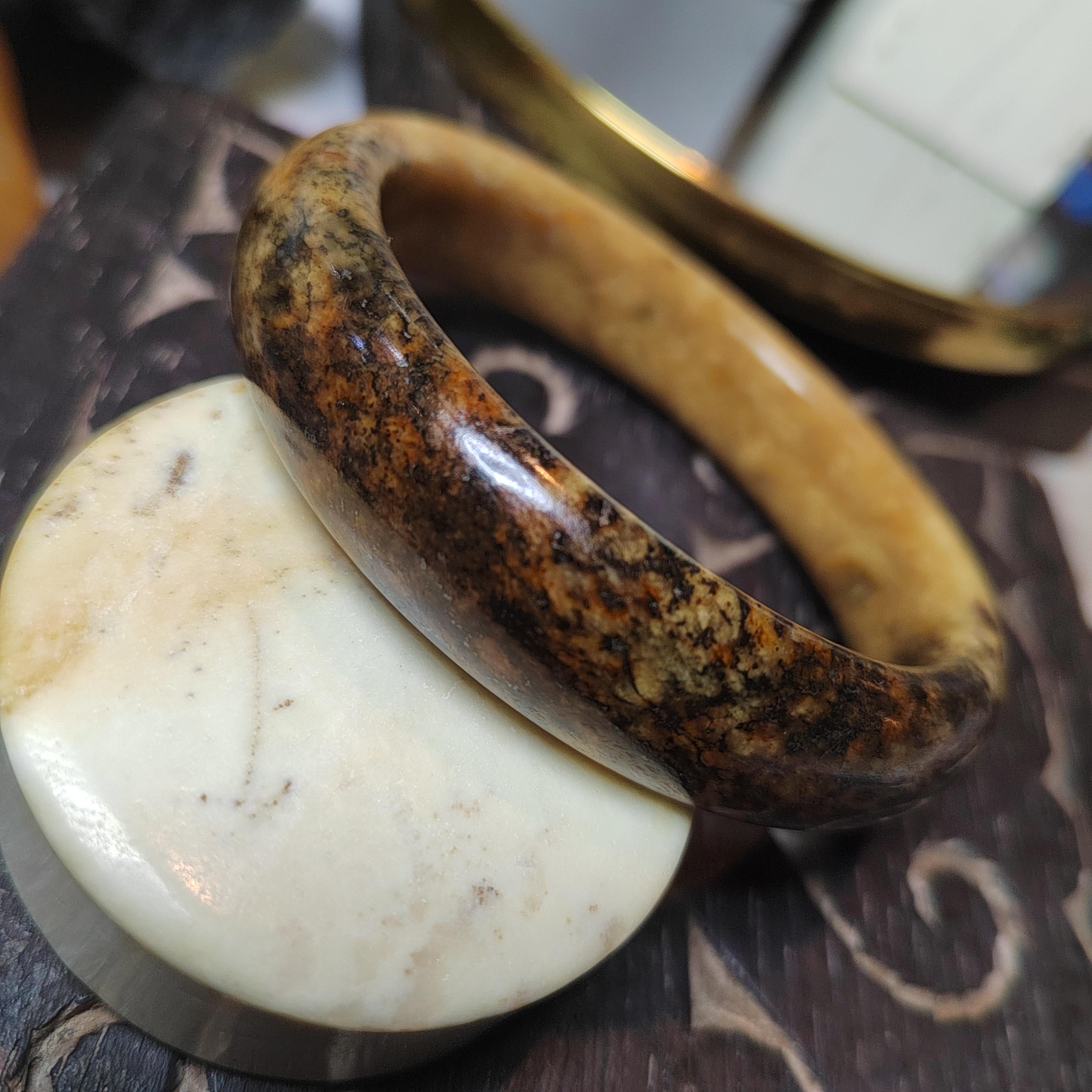 Certified Natural Xiuyan Jade Bangle 64.4mm Unisex SL562 SL Precious
