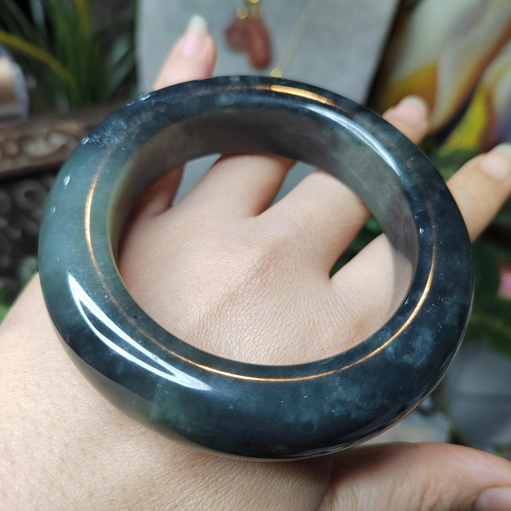 Certified Natural Xiuyan Jade Large Thick Collector’s Bangle | (60mm) SL176 SL Precious