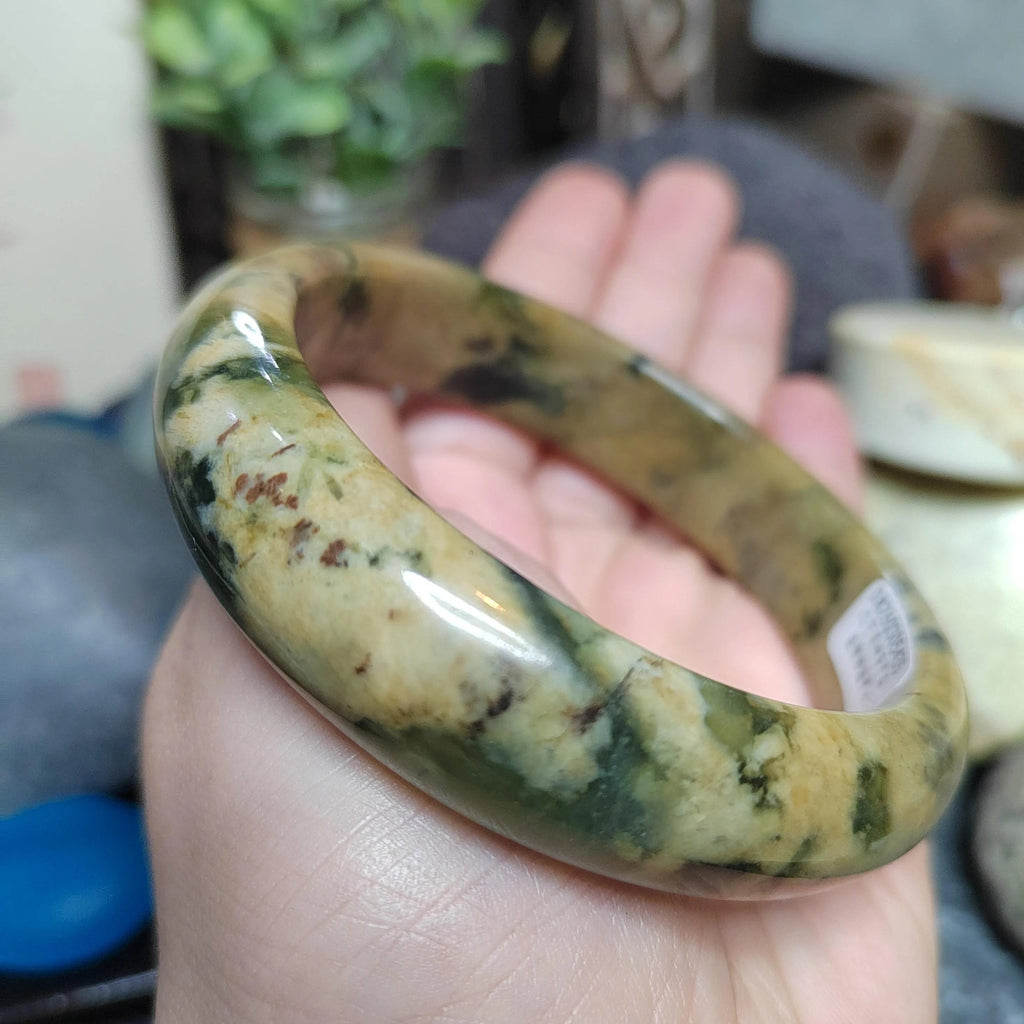 Certified Natural Xiuyan Jade Bangle “Tiger-Stripe Harmony” | Inner 64mm SL563 SL Precious