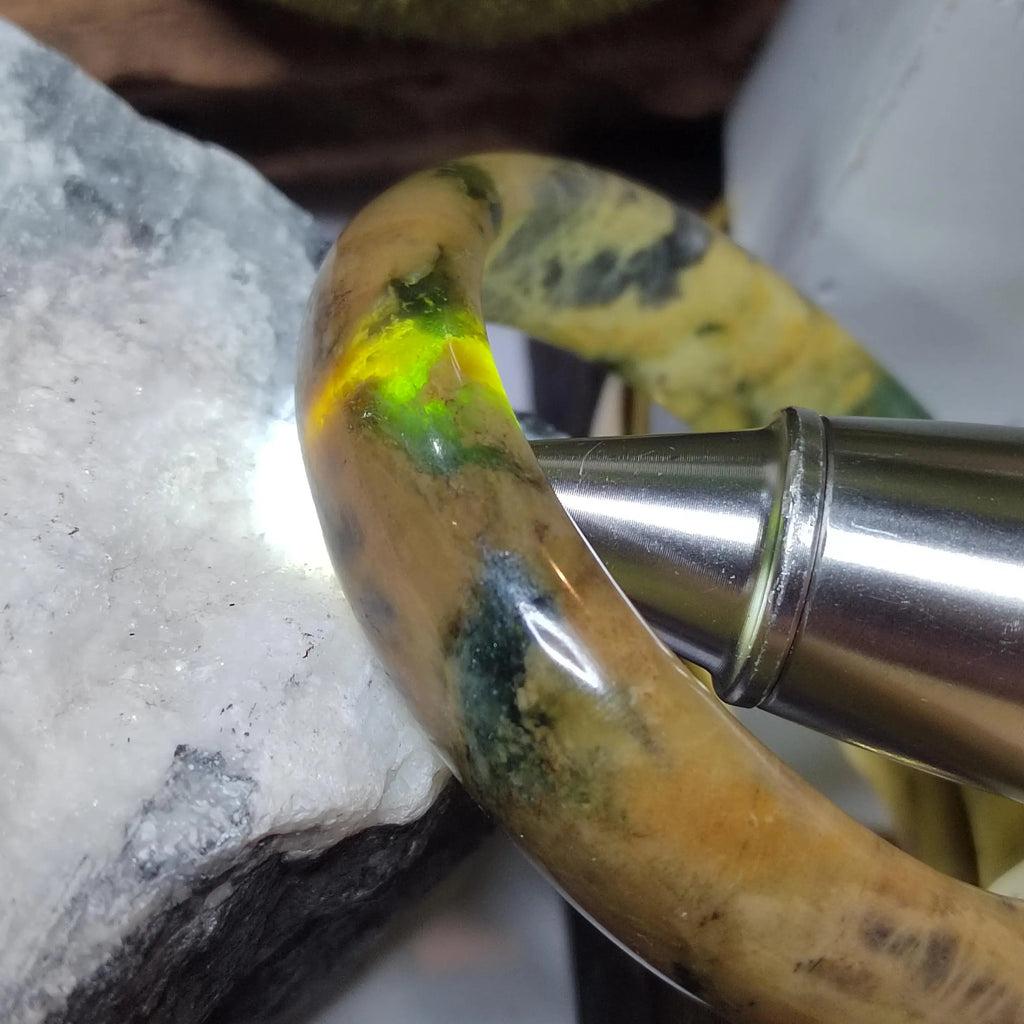 Certified Natural Xiuyan Jade Bangle “Tiger-Stripe Harmony” | Inner 64mm SL563 SL Precious