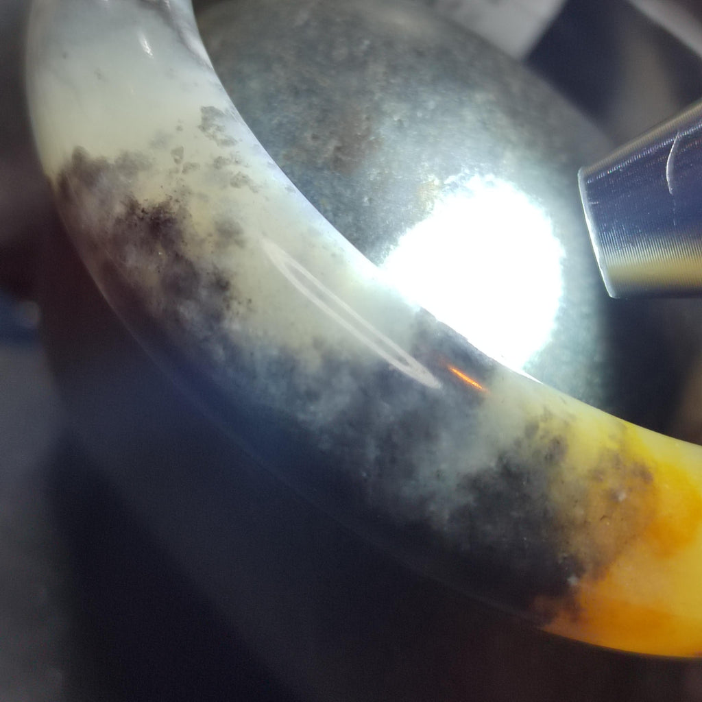Certified Natural Xiuyan Jade Bangle “Amber Mist Glow” | Inner 57.1mm SL565 SL Precious