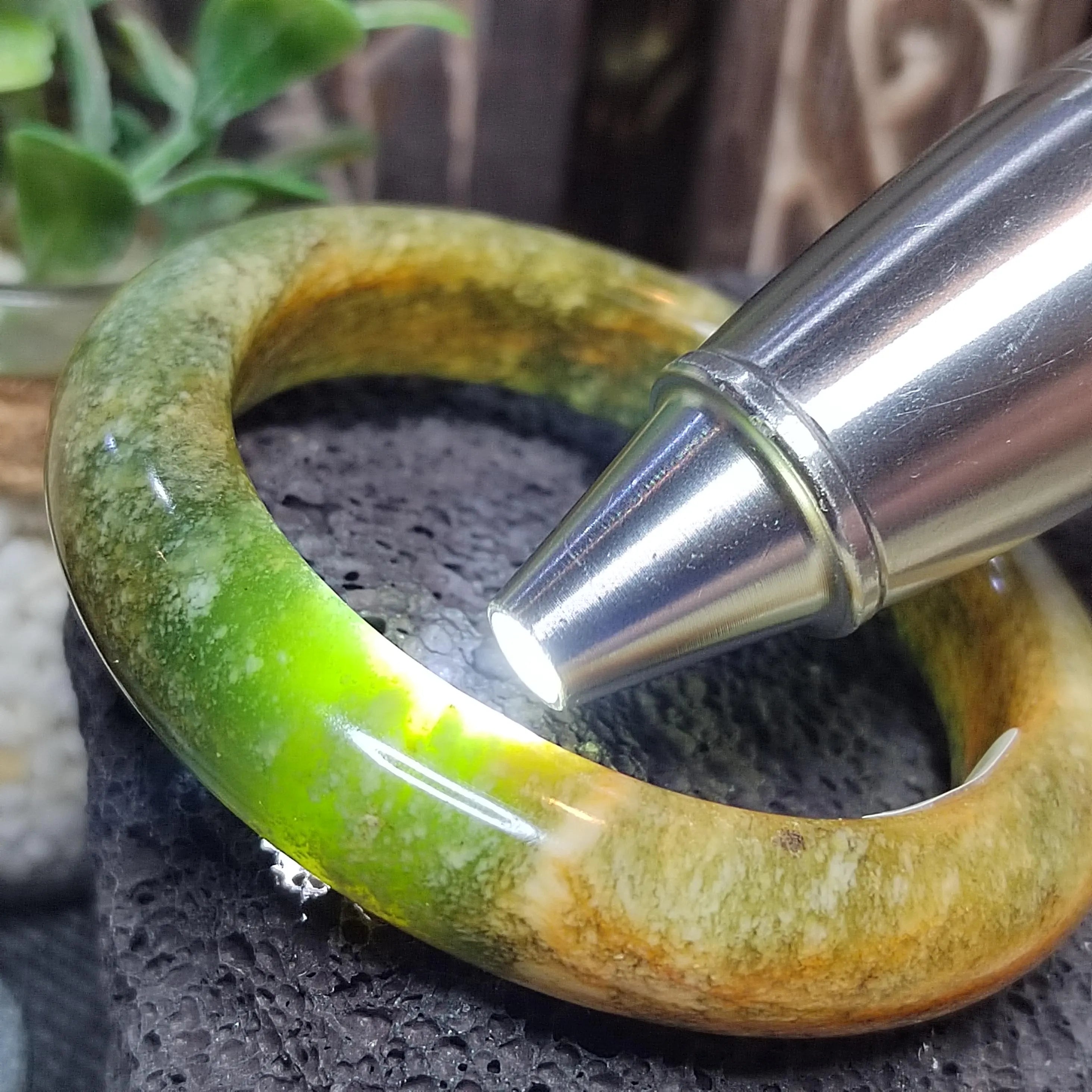 Certified Natural Xiuyan Jade Bangle “Celestial Clouds” | Inner 58.3 mm SL566 SL Precious