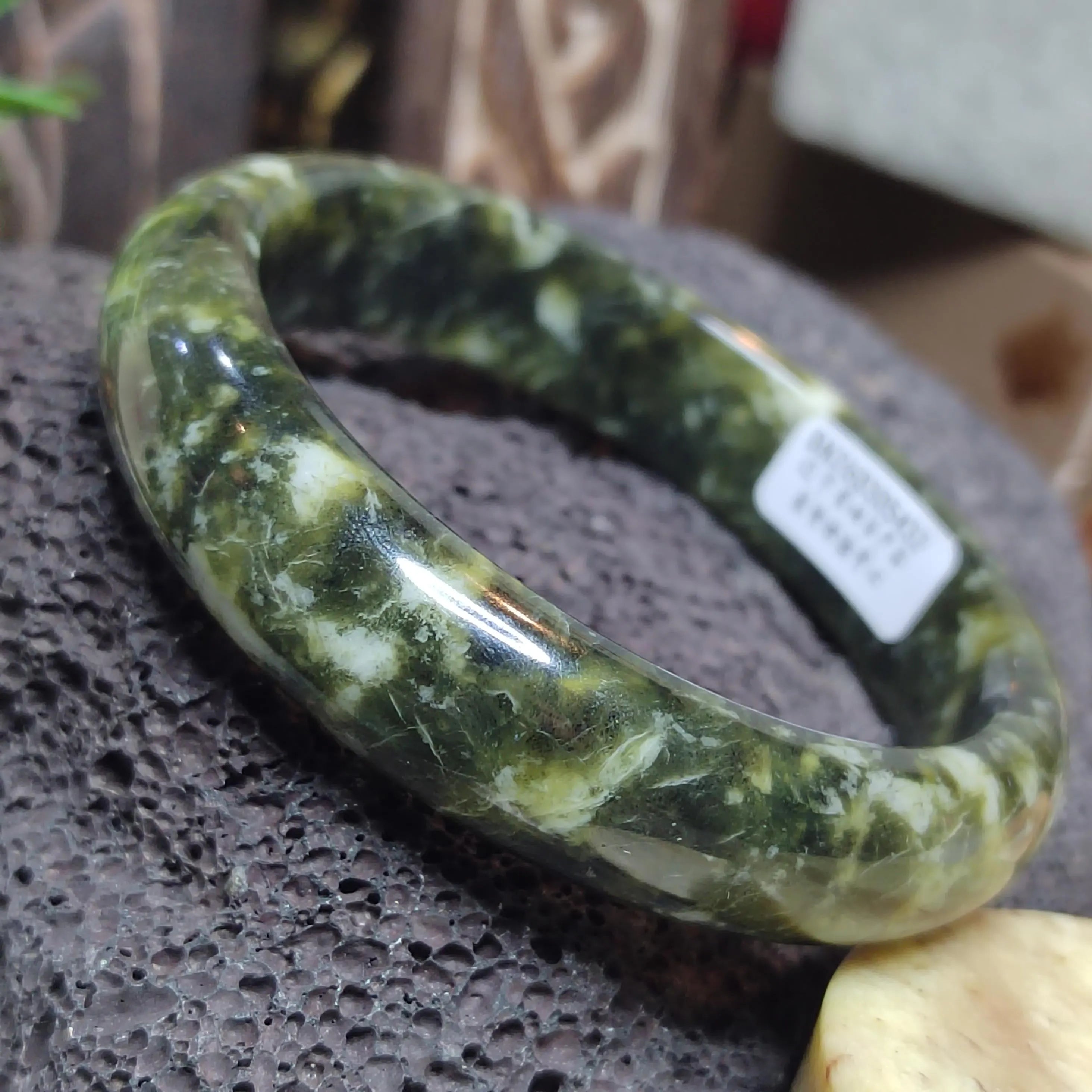 Certified Natural Xiuyan Jade Bangle “Ancient Forest” | Inner 61.7 mm SL567 SL Precious