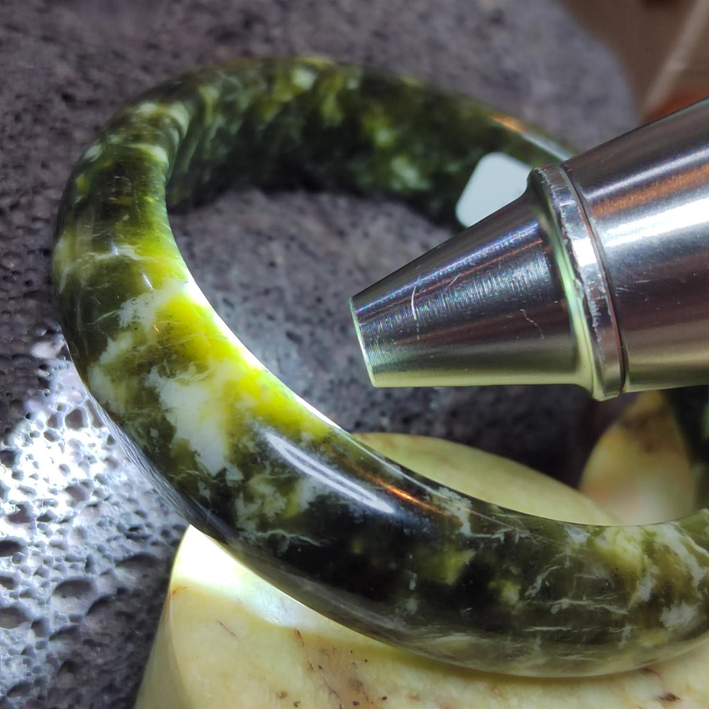 Certified Natural Xiuyan Jade Bangle “Ancient Forest” | Inner 61.7 mm SL567 SL Precious