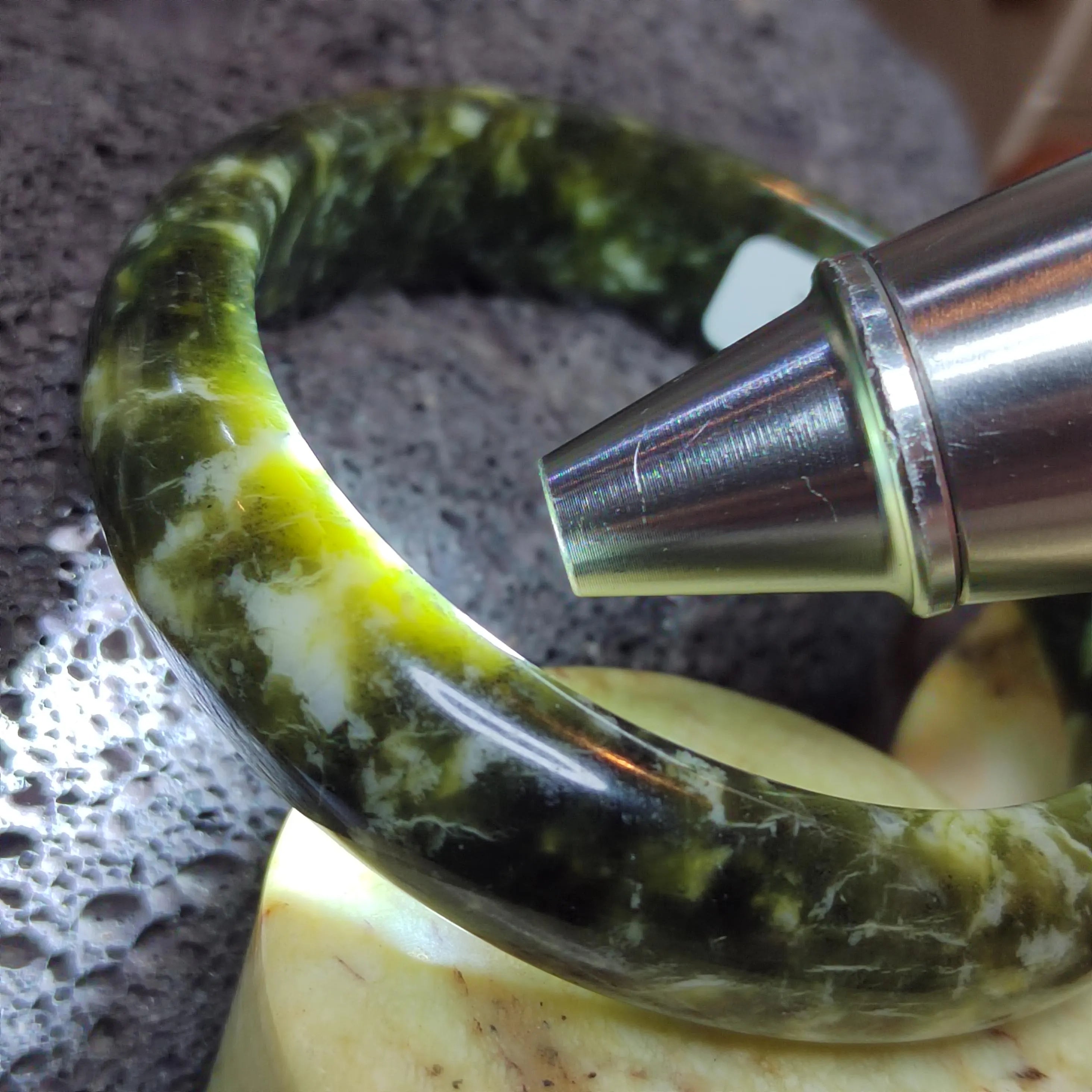 Certified Natural Xiuyan Jade Bangle “Ancient Forest” | Inner 61.7 mm SL567 SL Precious