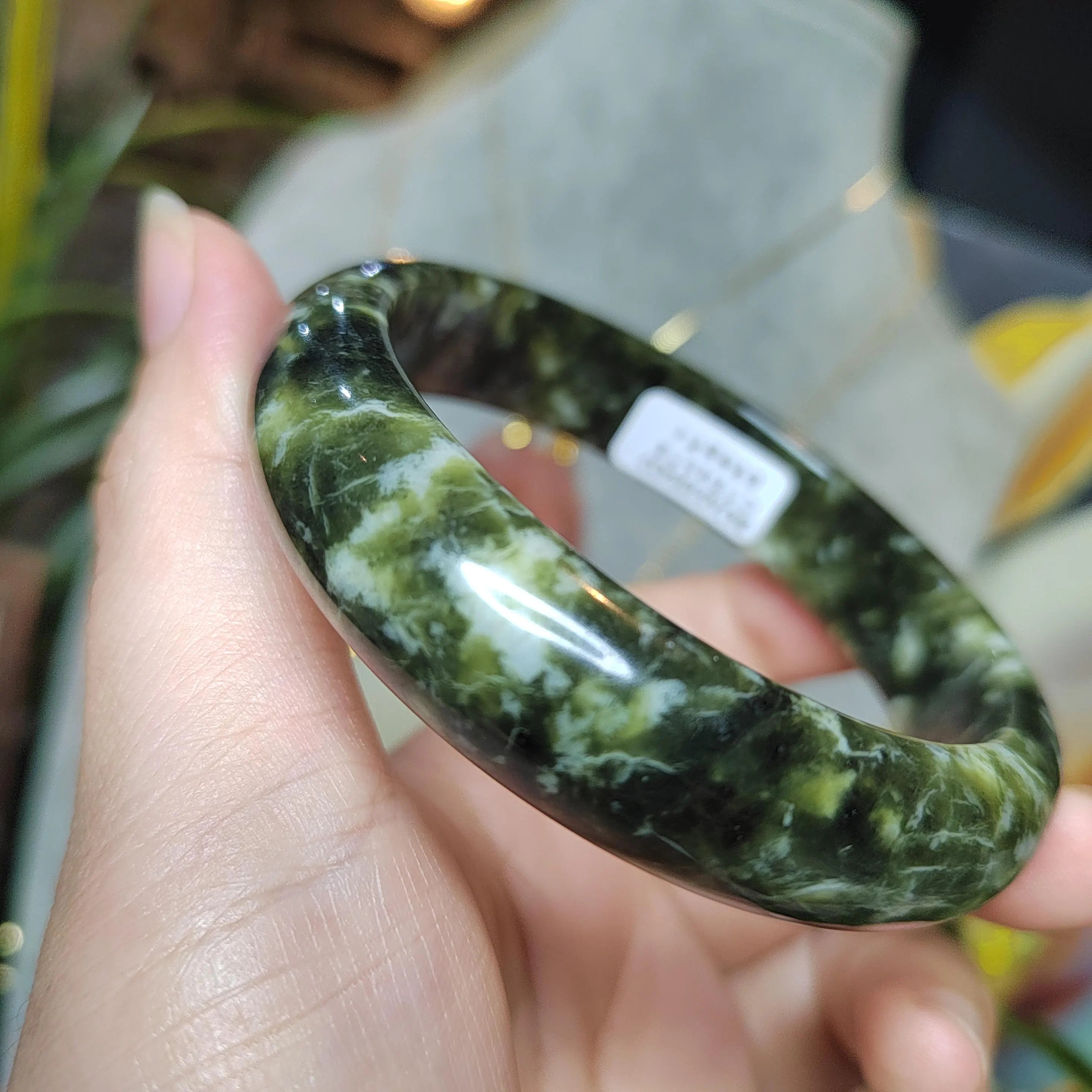 Certified Natural Xiuyan Jade Bangle “Ancient Forest” | Inner 61.7 mm SL567 SL Precious