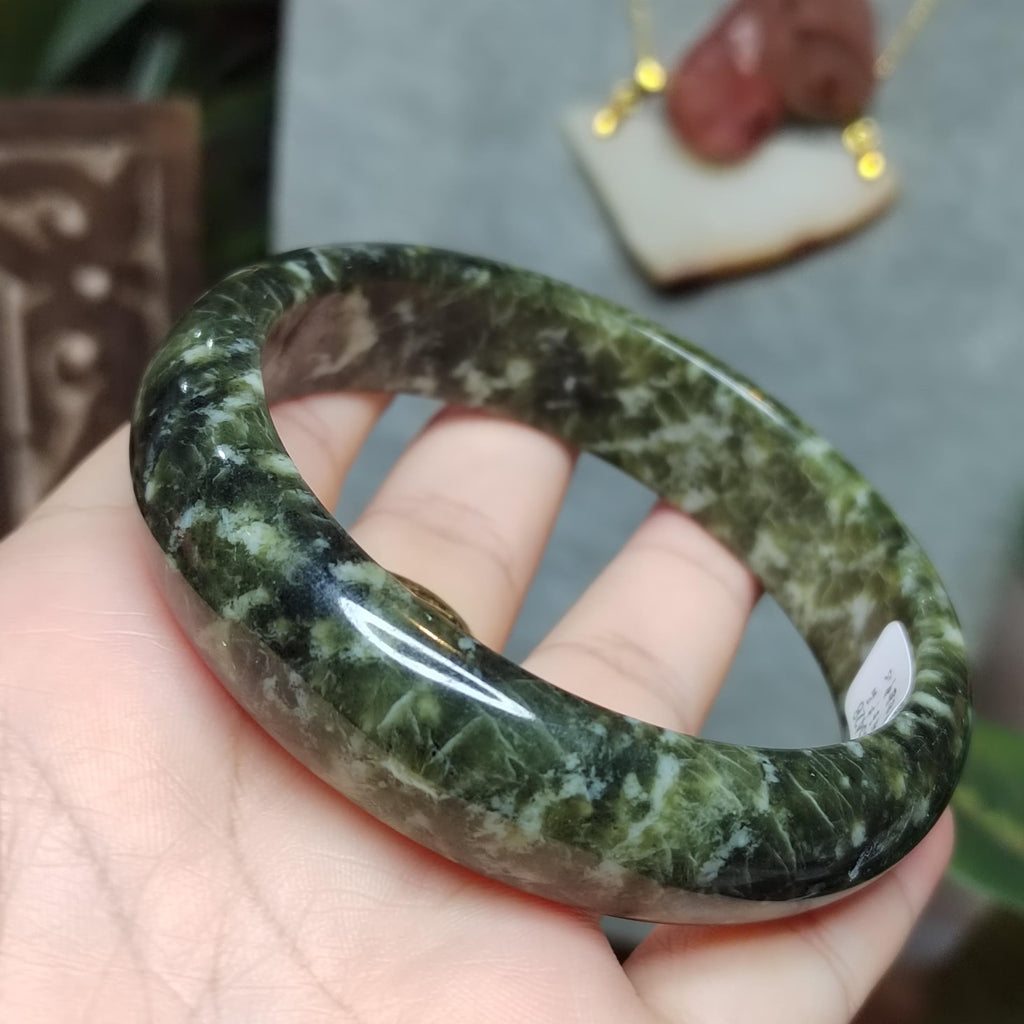Collector’s Grade Xiuyan Jade Bangle “Ancient Forest” | 59.8 mm SL568 SL Precious