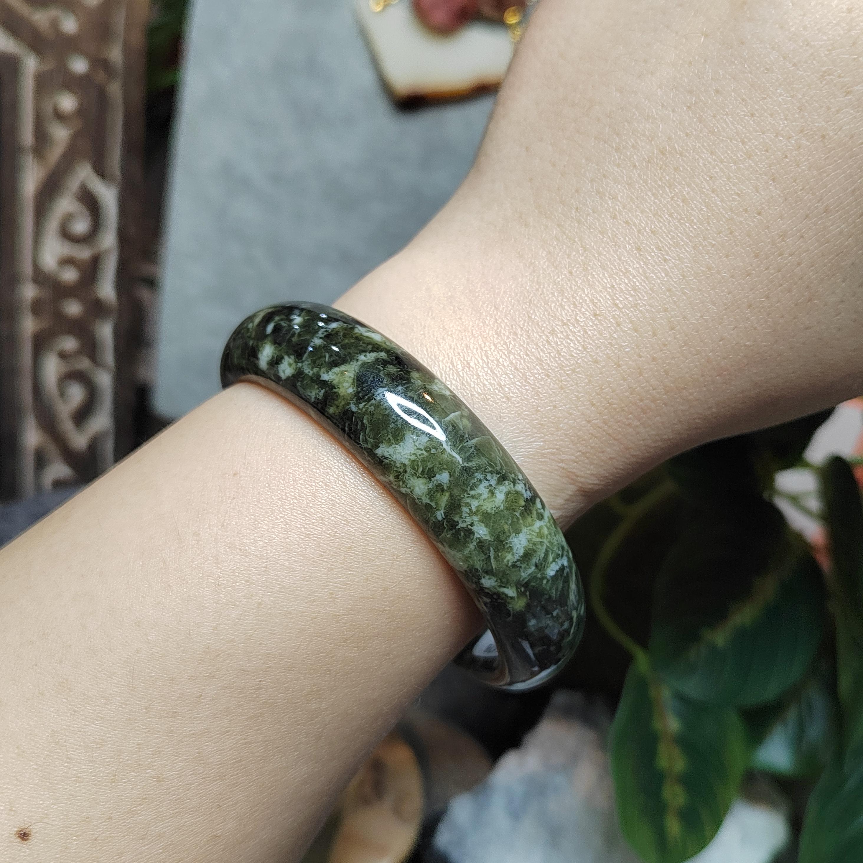 Collector’s Grade Xiuyan Jade Bangle “Ancient Forest” | 59.8 mm SL568 SL Precious