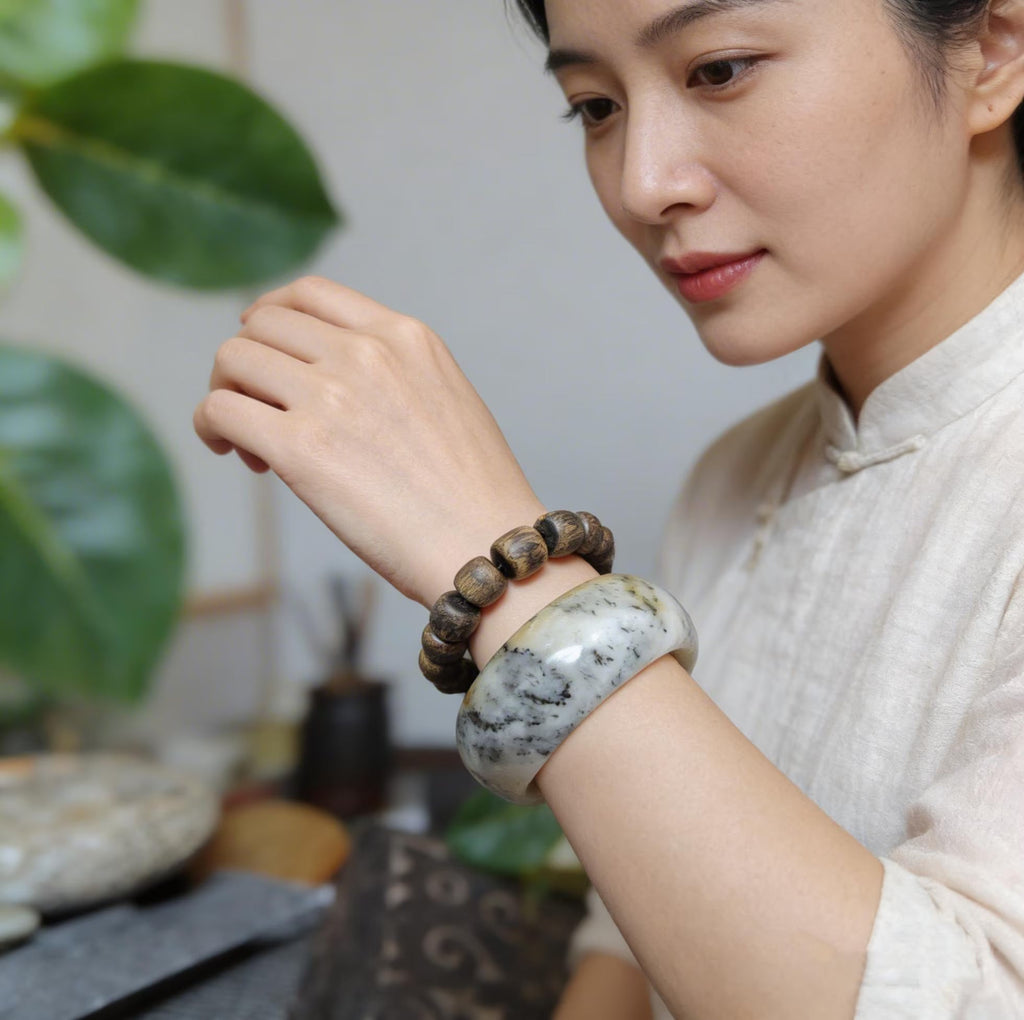 Collector’s Grade Xiuyan Jade Bangle “Timeless Glow” | 57.3 mm SL569 SL Precious