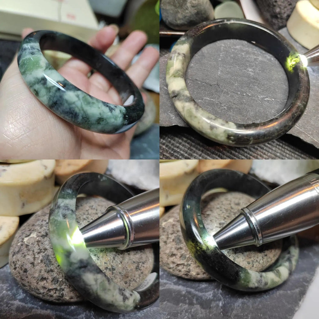 Collector’s Grade Xiuyan Jade Bangle “Cloud Veil Horizon” | 61.4 mm SL570 SL Precious