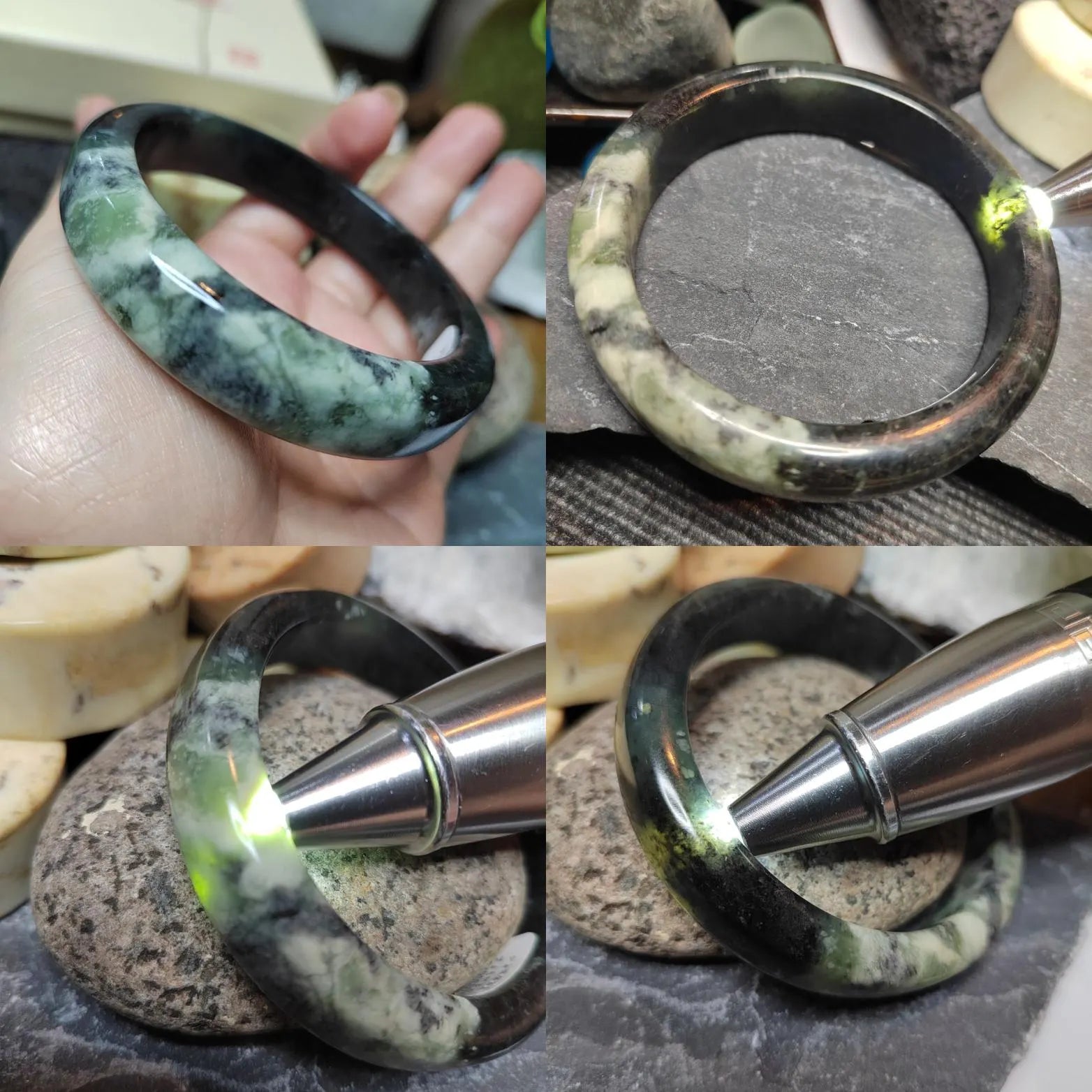 Collector’s Grade Xiuyan Jade Bangle “Cloud Veil Horizon” | 61.4 mm SL570 SL Precious