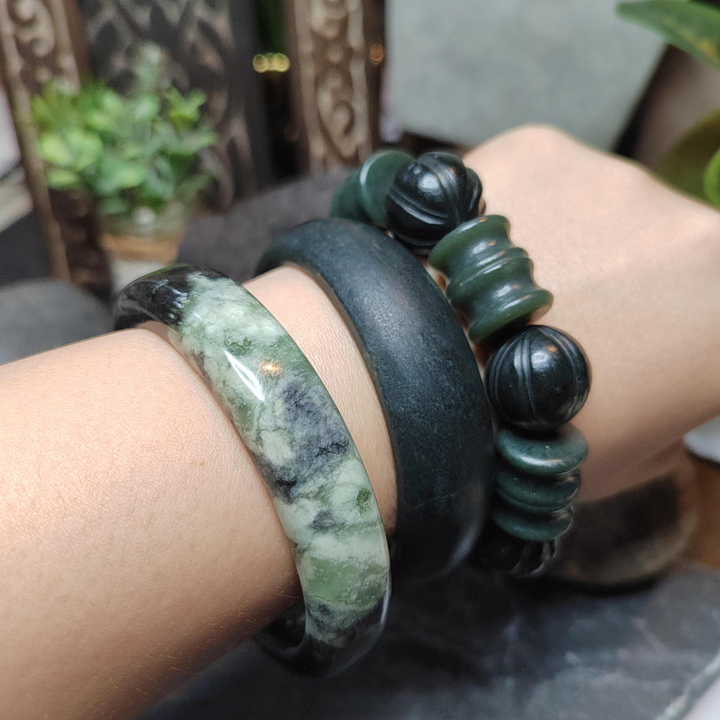 Collector’s Grade Xiuyan Jade Bangle “Cloud Veil Horizon” | 61.4 mm SL570 SL Precious