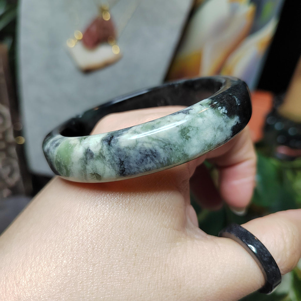 Collector’s Grade Xiuyan Jade Bangle “Cloud Veil Horizon” | 61.4 mm SL570 SL Precious