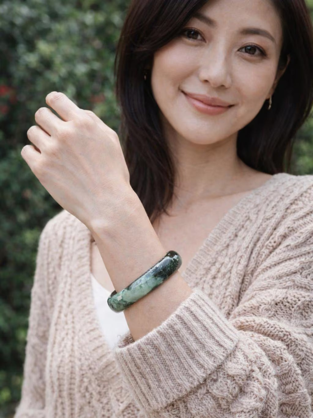Collector’s Grade Xiuyan Jade Bangle “Cloud Veil Horizon” | 61.4 mm SL570 SL Precious