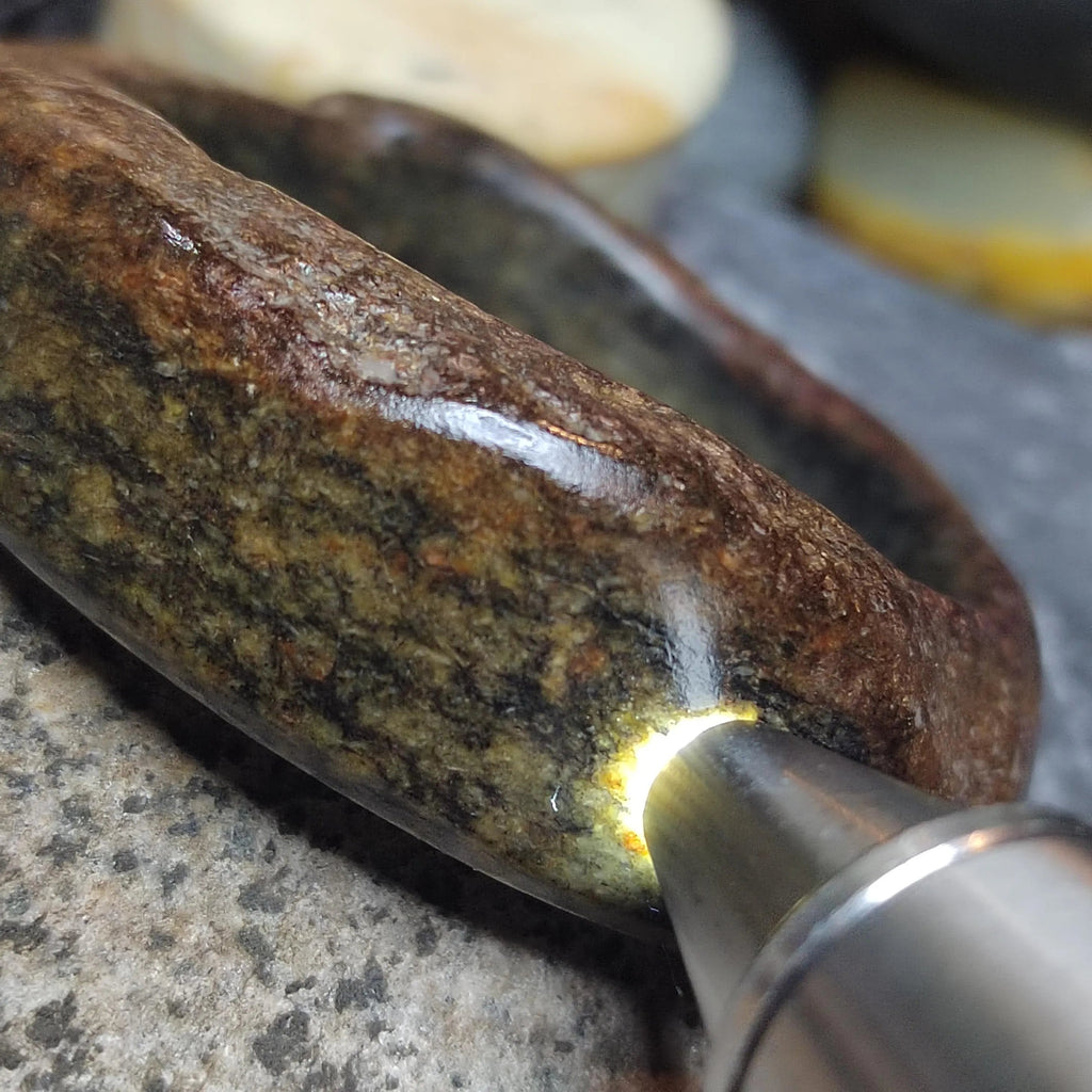 Certified Natural Hemo Jade With Skin Uneven Cutting Rare Design Bangle 59.44mm | SL571 SL Precious