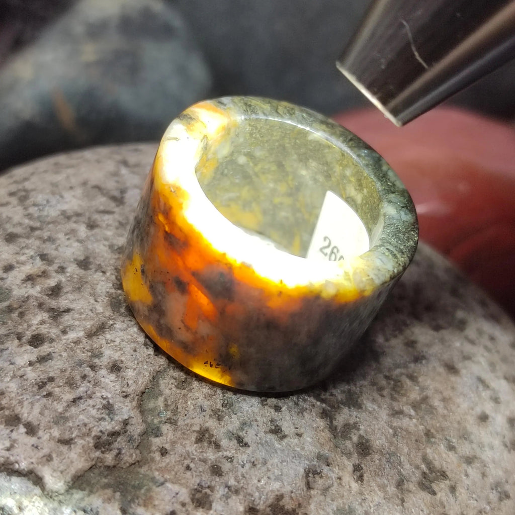 Certified Natural Xiuyan Jade Ring “Vintage Earth Elegance” | Inner 18.4 mm (US 8.5) SL584 SL Precious