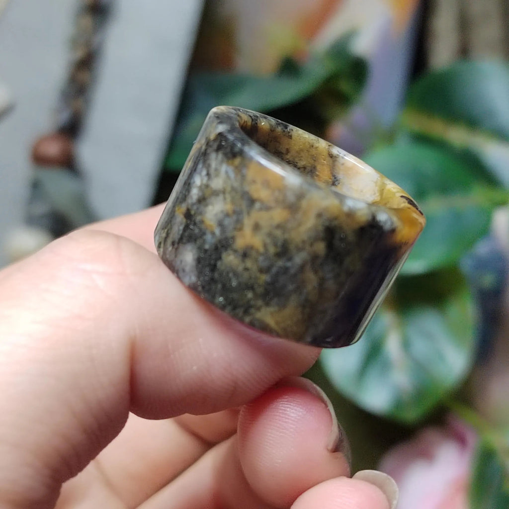 Certified Natural Xiuyan Jade Ring “Vintage Earth Elegance” | Inner 18.4 mm (US 8.5) SL584 SL Precious