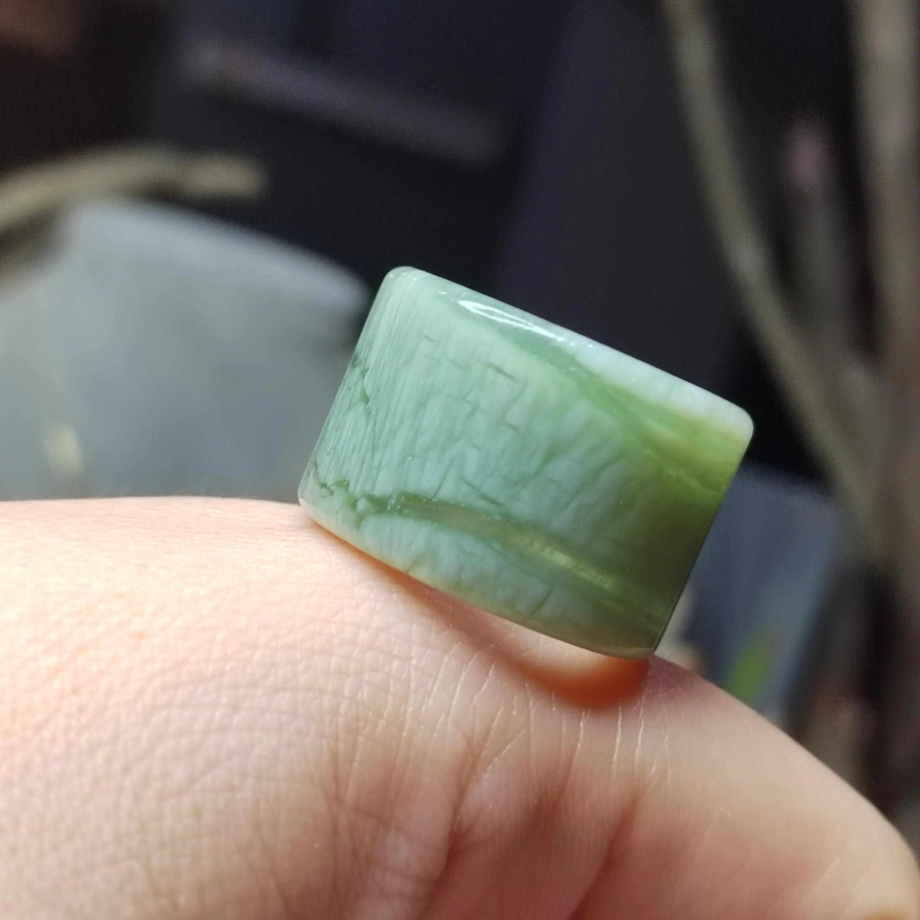 Certified Natural Xiuyan Jade Ring “Verdant Cloud Grace” | Inner 18.6 mm (US 8.75) SL585 SL Precious