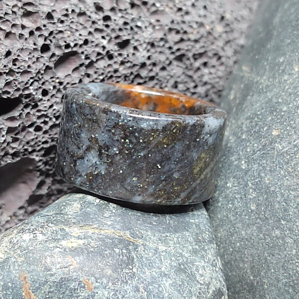 Certified Natural Xiuyan Jade Ring “Heaven Feather Glow” Inner 18 mm (US 8)  SL588 SL Precious
