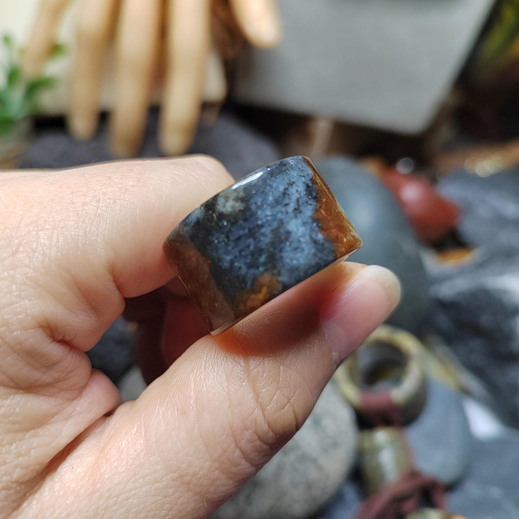 Certified Natural Xiuyan Jade Ring “Celestial Feather Mist” Inner 16.4 mm  (US 6)  SL589 SL Precious