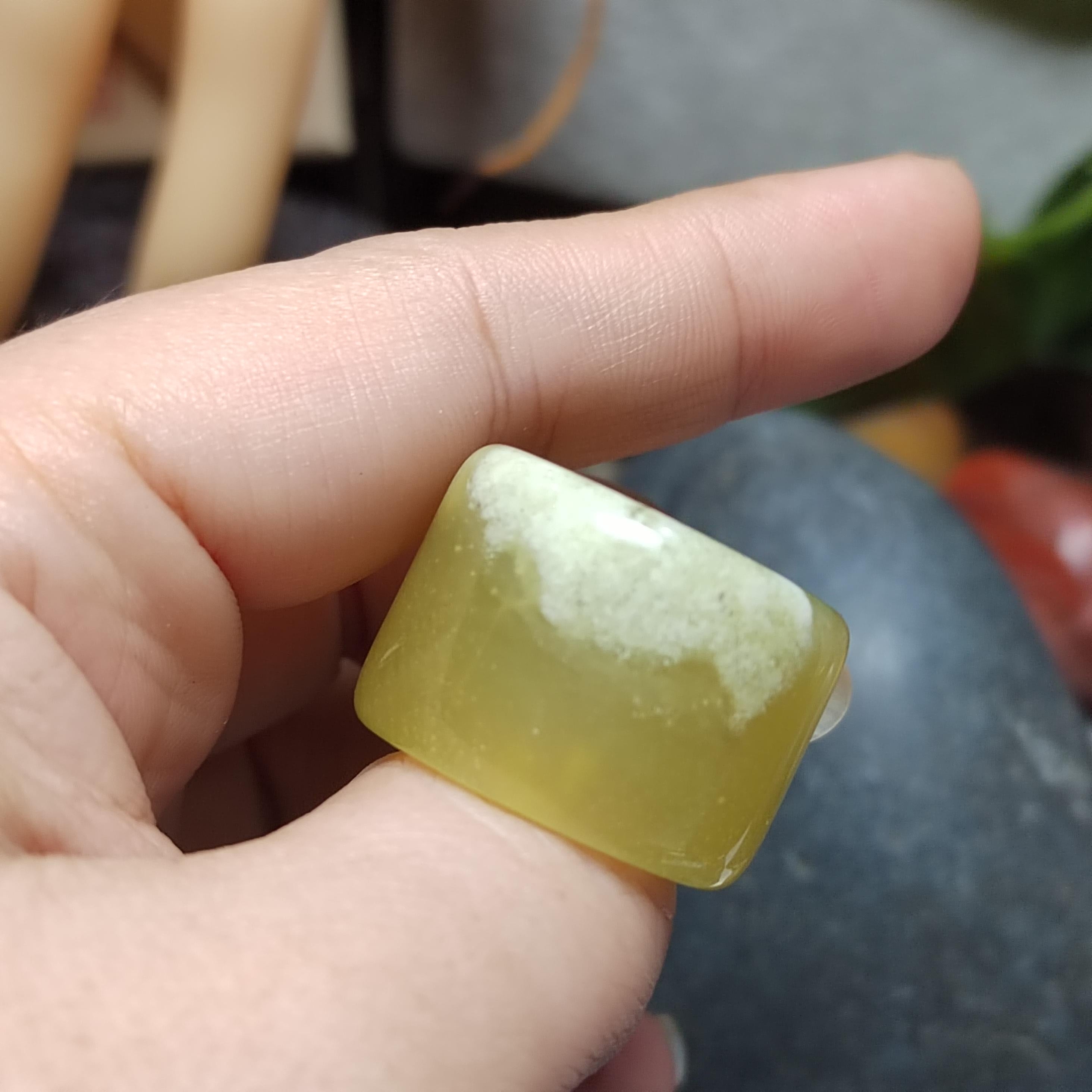 Certified Natural Xiuyan Jade Ring “Verdant Dawn” | Inner 17.4 mm (US 7)  SL592 SL Precious