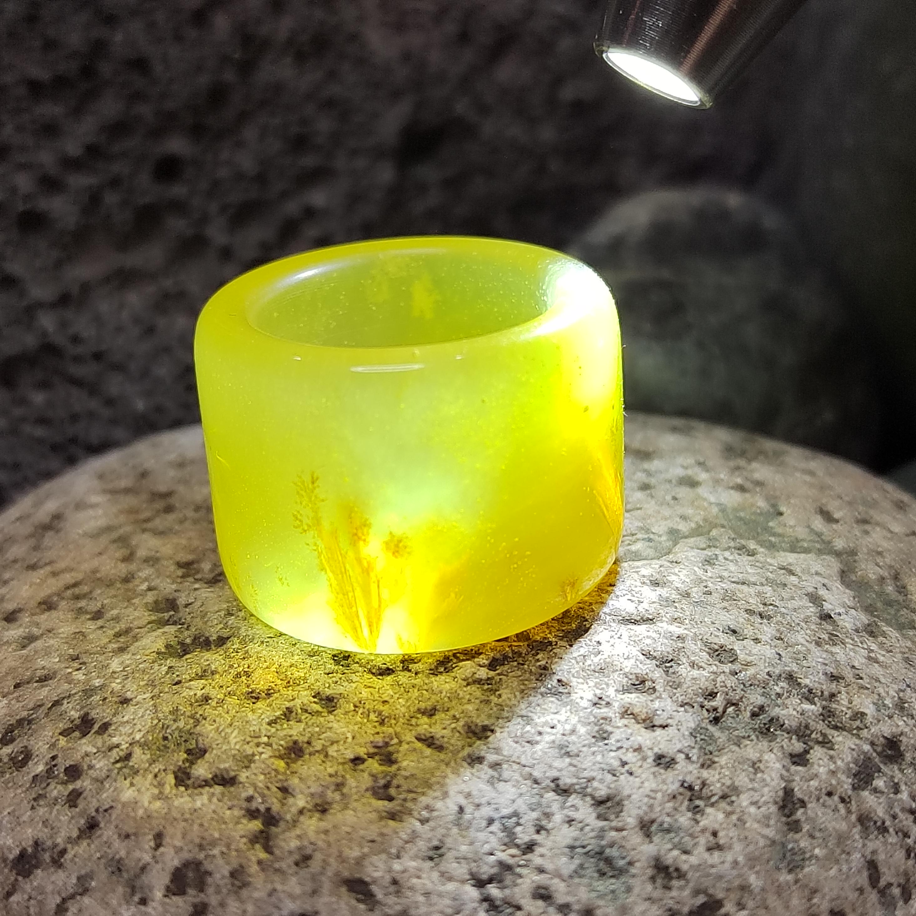 Certified Natural Xiuyan Jade Ring “Verdant Dawn” | Inner 17.4 mm (US 7)  SL592 SL Precious