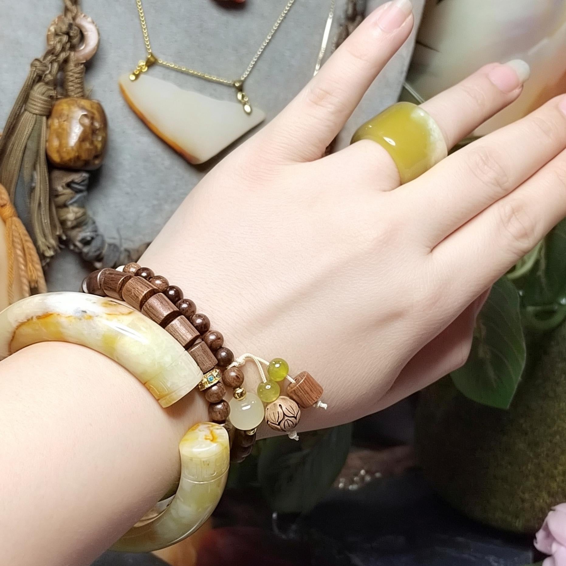 Certified Natural Xiuyan Jade Ring “Verdant Dawn” | Inner 17.4 mm (US 7)  SL592 SL Precious