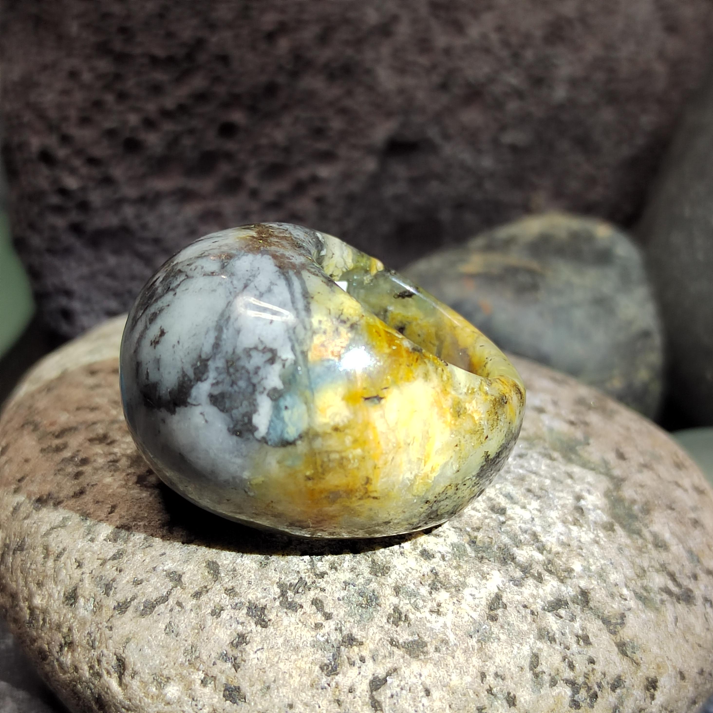 Certified Natural Xiuyan Jade Ring “Domed Head Serenity” | Inner 17.7 mm  (US 7.75) SL596 SL Precious