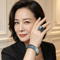 Certified Natural Xiuyan Jade Ring “Domed Head Serenity” | Inner 17.7 mm  (US 7.75) SL596 SL Precious