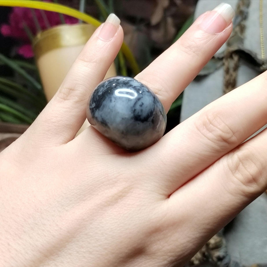 Certified Natural Xiuyan Jade Ring “Domed Head Serenity” | Inner 17.7 mm  (US 7.75) SL596 SL Precious
