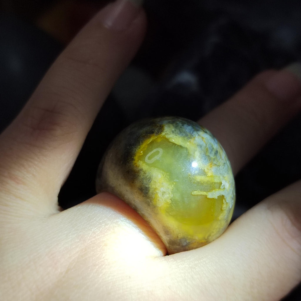 Certified Natural Xiuyan Jade Ring “Domed Head Serenity” | Inner 17.7 mm  (US 7.75)  SL597 SL Precious