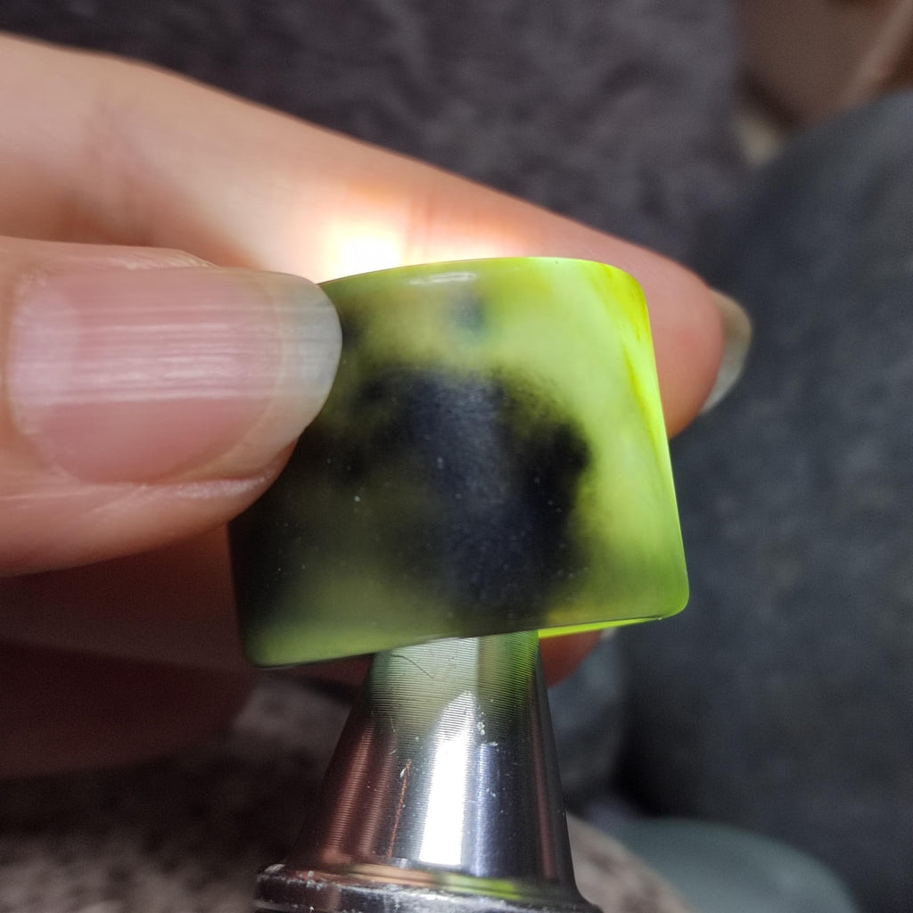 Certified Natural Xiuyan Jade Ring “Emerald Mist Strength” | Inner 18.6 mm  (US 8.75)  SL598 SL Precious