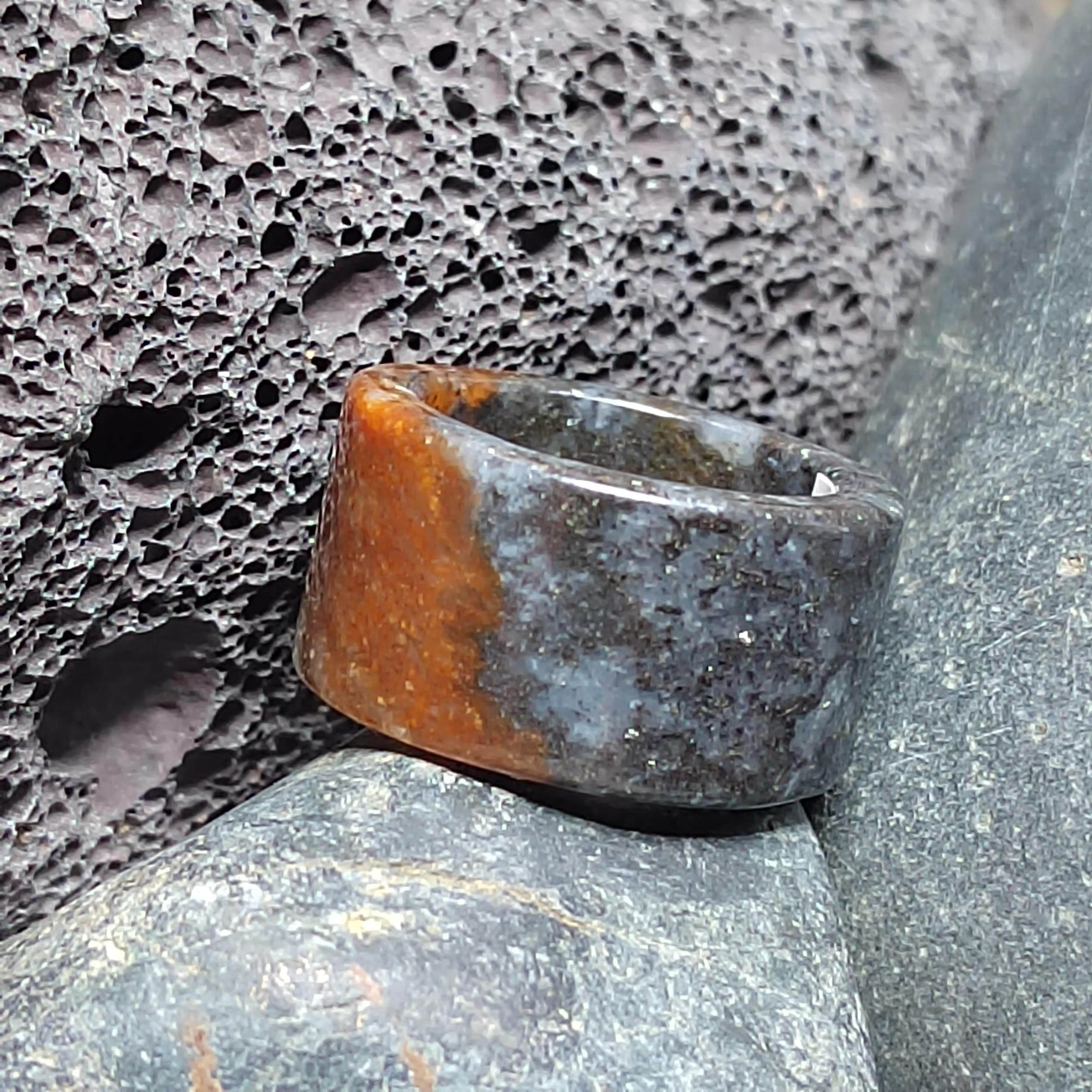 Certified Natural Xiuyan Jade Ring “Heaven Feather Glow” Inner 18 mm (US 8)  SL588 SL Precious