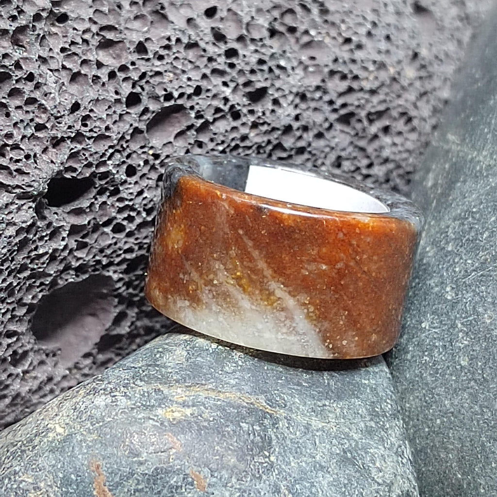 Certified Natural Xiuyan Jade Ring “Heaven Feather Glow” Inner 18 mm (US 8)  SL588 SL Precious