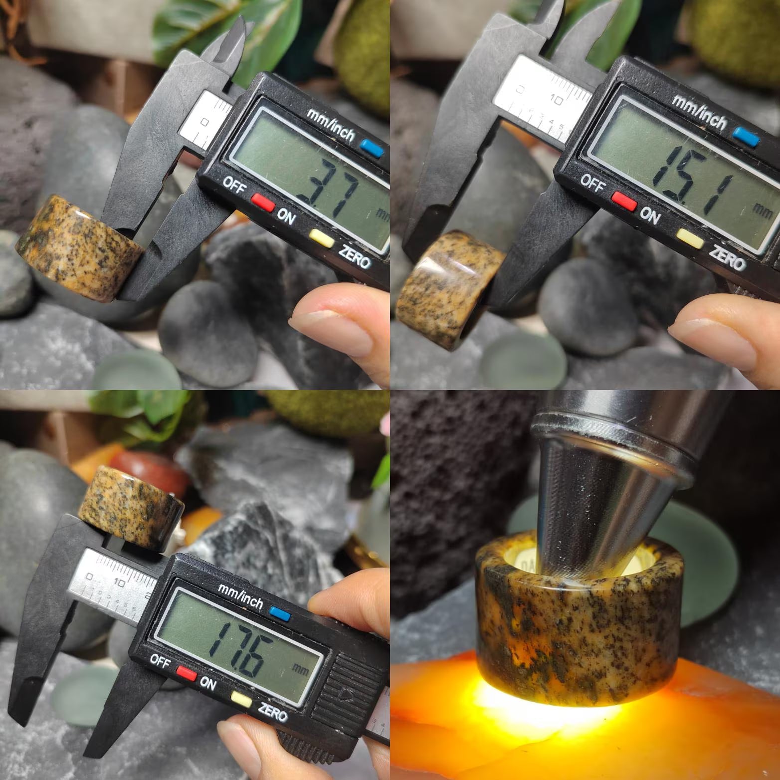 Certified Natural Xiuyan Jade Ring “Earth & Amber Harmony” |SL600A 17.8 mm (US 8) or SL600B 17.6 mm (US 7.75) SL Precious