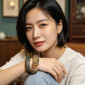 Certified Natural Hemo Jade Handcrafted RuYi Hui‑Pattern Adjustable Bracelet | SL603 SL Precious