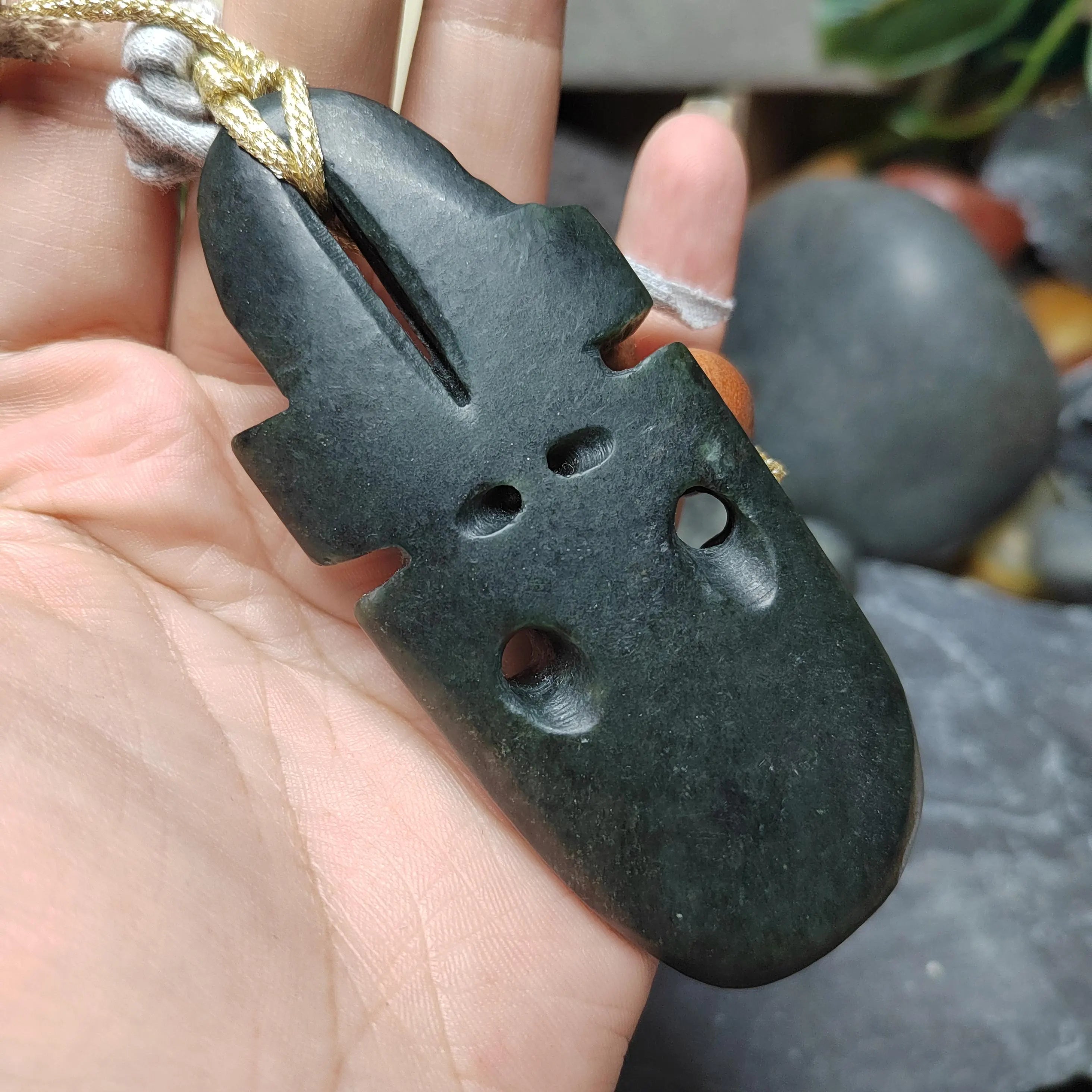 Certified Natural Nephrite Jade Hongshan Culture “Sun Man” Pendant Necklace | SL604 SL Precious
