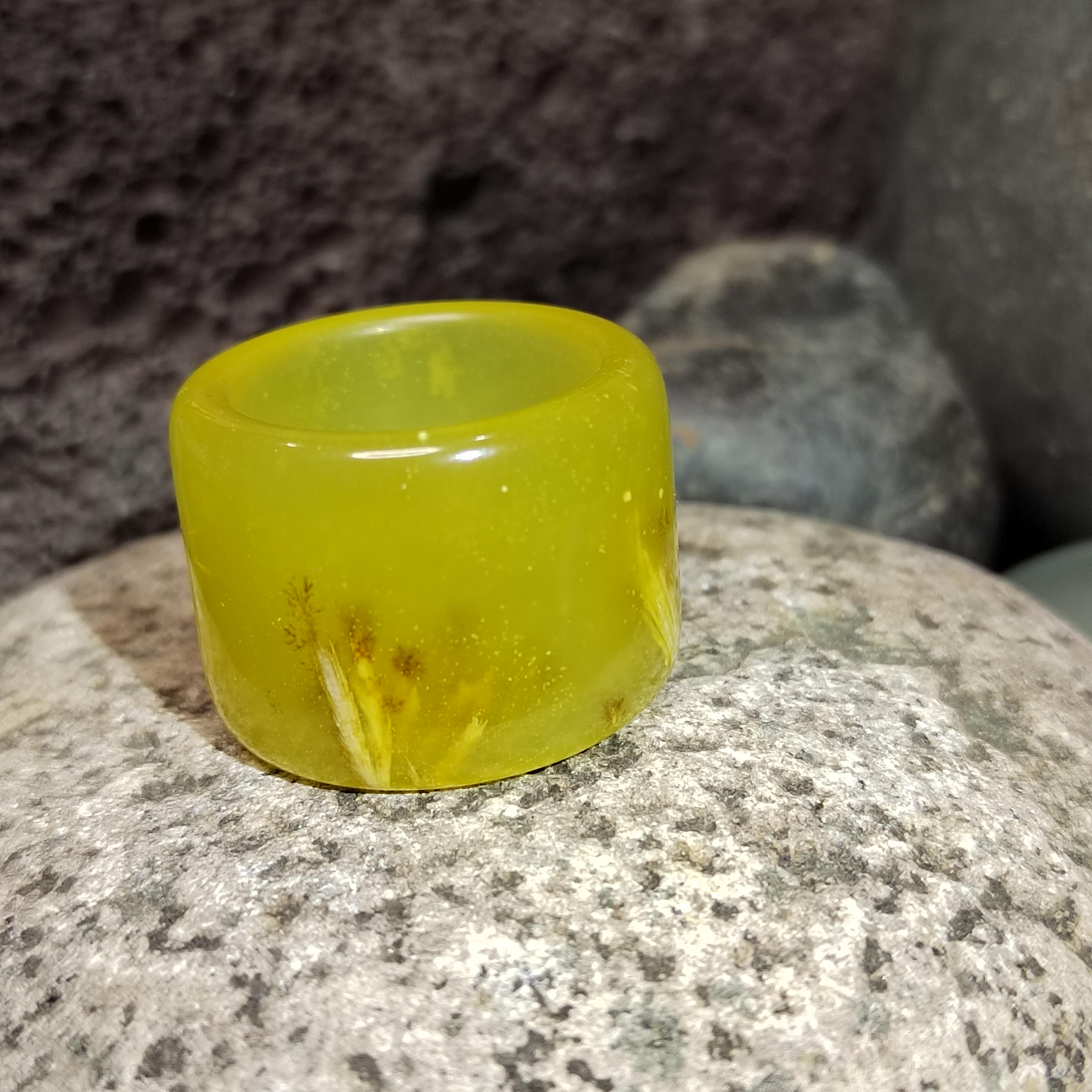 Certified Natural Xiuyan Jade Ring “Verdant Dawn” | Inner 17.4 mm (US 7)  SL592 SL Precious