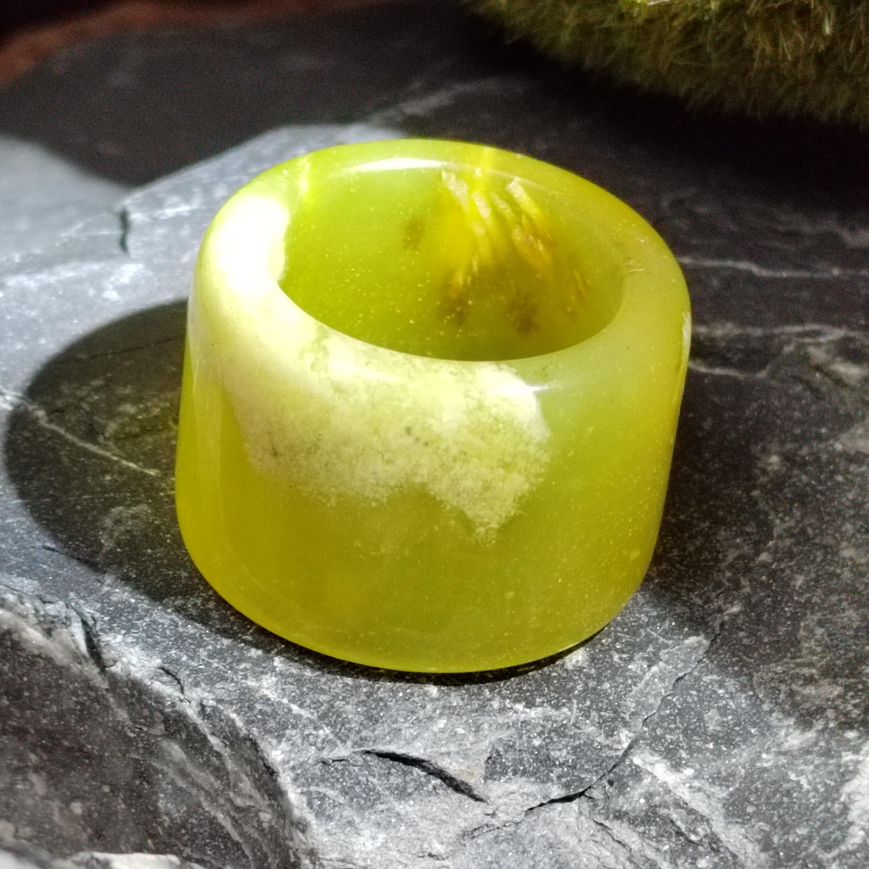 Certified Natural Xiuyan Jade Ring “Verdant Dawn” | Inner 17.4 mm (US 7)  SL592 SL Precious