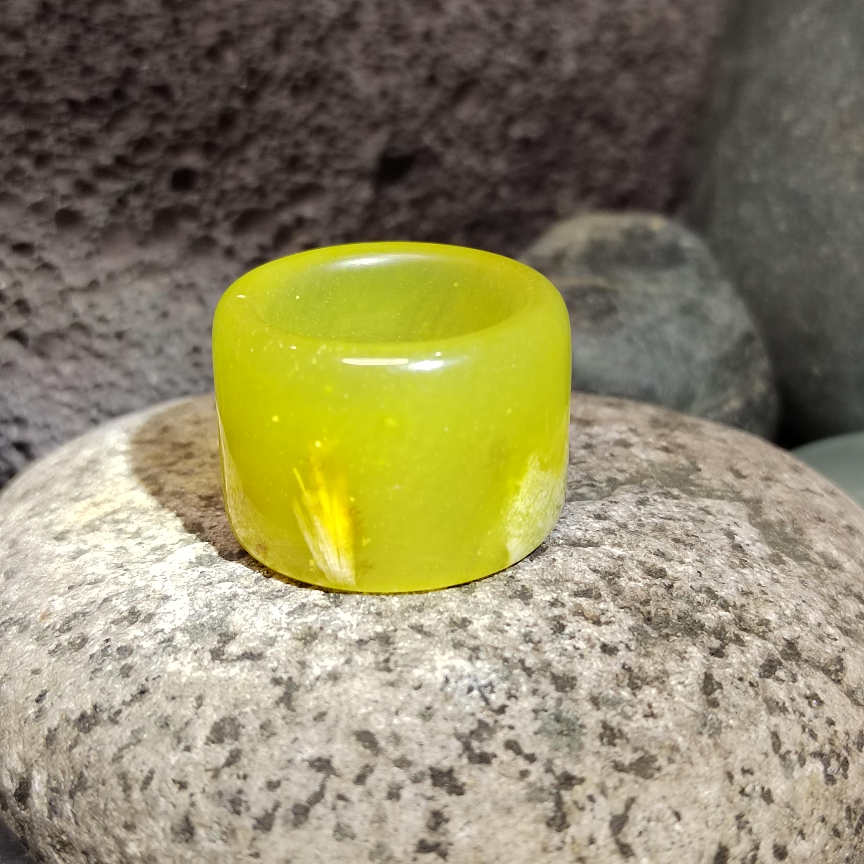 Certified Natural Xiuyan Jade Ring “Verdant Dawn” | Inner 17.4 mm (US 7)  SL592 SL Precious