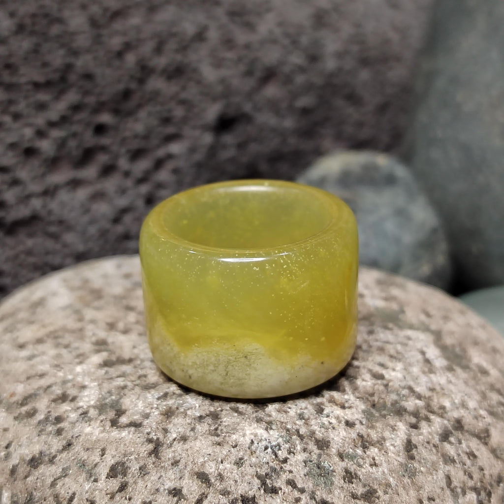 Certified Natural Xiuyan Jade Ring “Verdant Dawn” | Inner 17.4 mm (US 7)  SL592 SL Precious