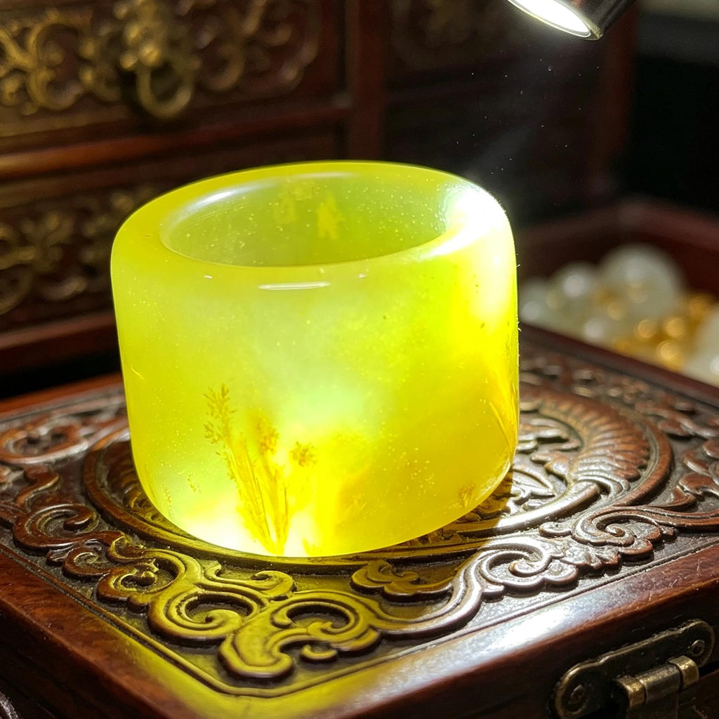 Certified Natural Xiuyan Jade Ring “Verdant Dawn” | Inner 17.4 mm (US 7)  SL592 SL Precious
