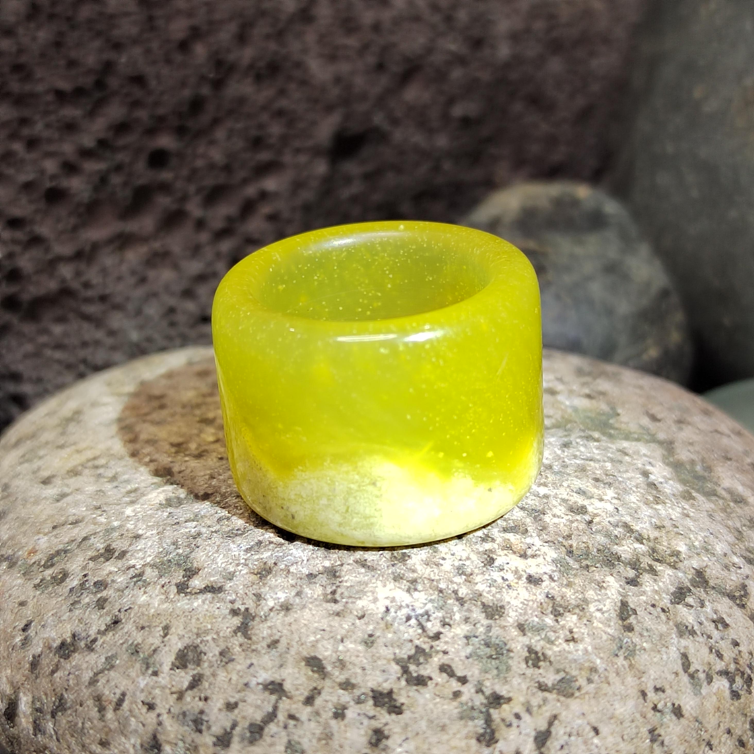 Certified Natural Xiuyan Jade Ring “Verdant Dawn” | Inner 17.4 mm (US 7)  SL592 SL Precious