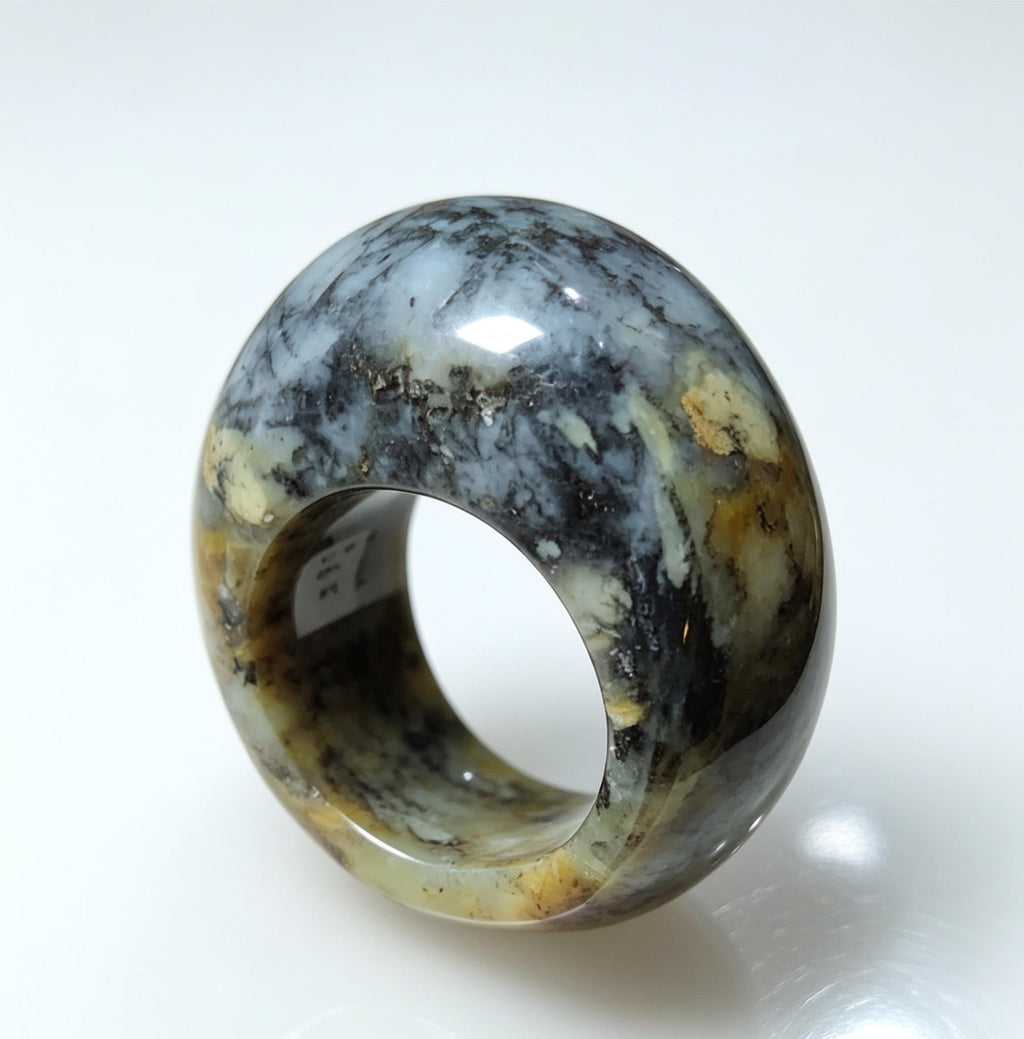 Certified Natural Xiuyan Jade Ring “Domed Head Serenity” | Inner 17.7 mm  (US 7.75) SL596 SL Precious