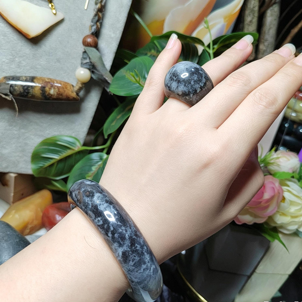 Certified Natural Xiuyan Jade Ring “Domed Head Serenity” | Inner 17.7 mm  (US 7.75) SL596 SL Precious