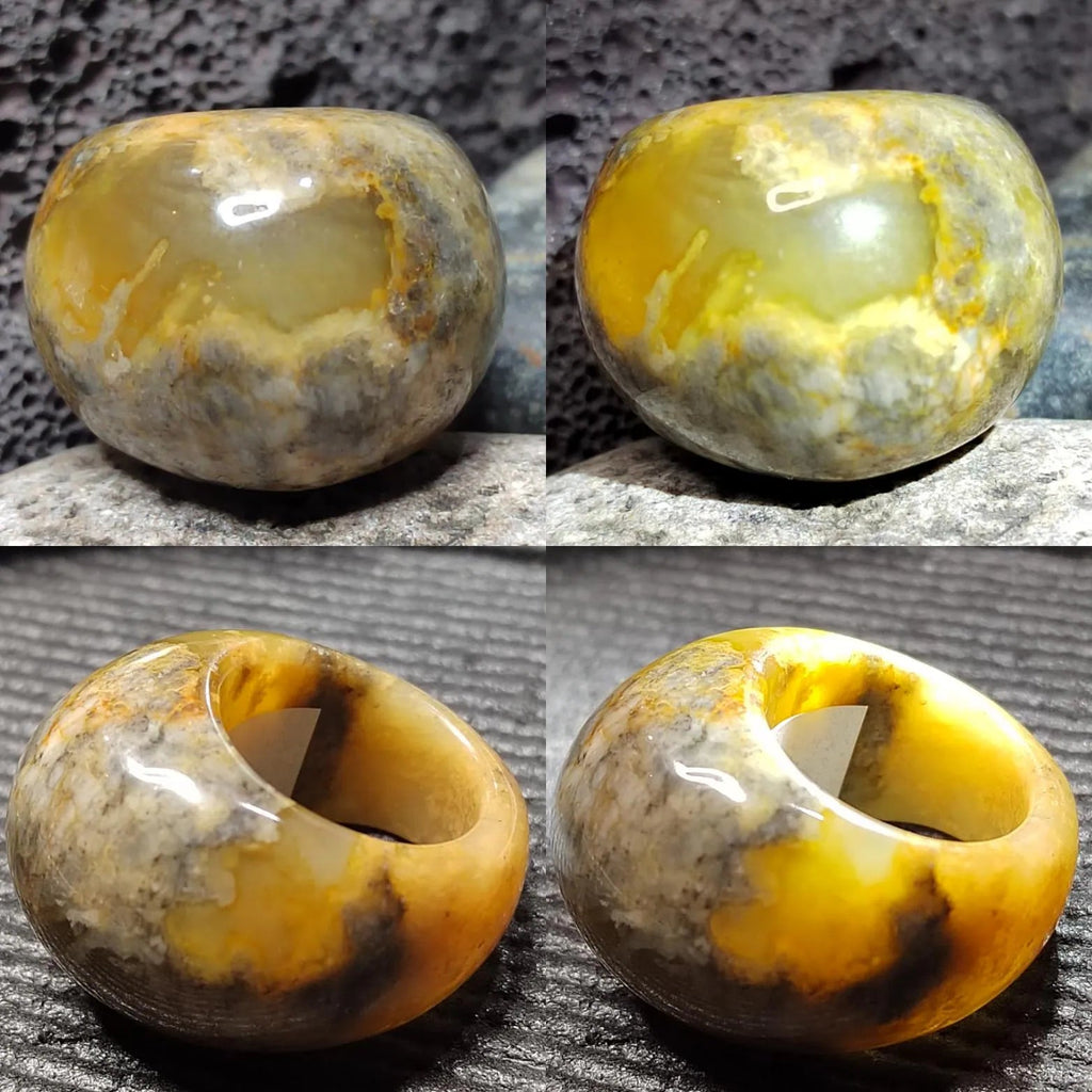 Certified Natural Xiuyan Jade Ring “Domed Head Serenity” | Inner 17.7 mm  (US 7.75)  SL597 SL Precious