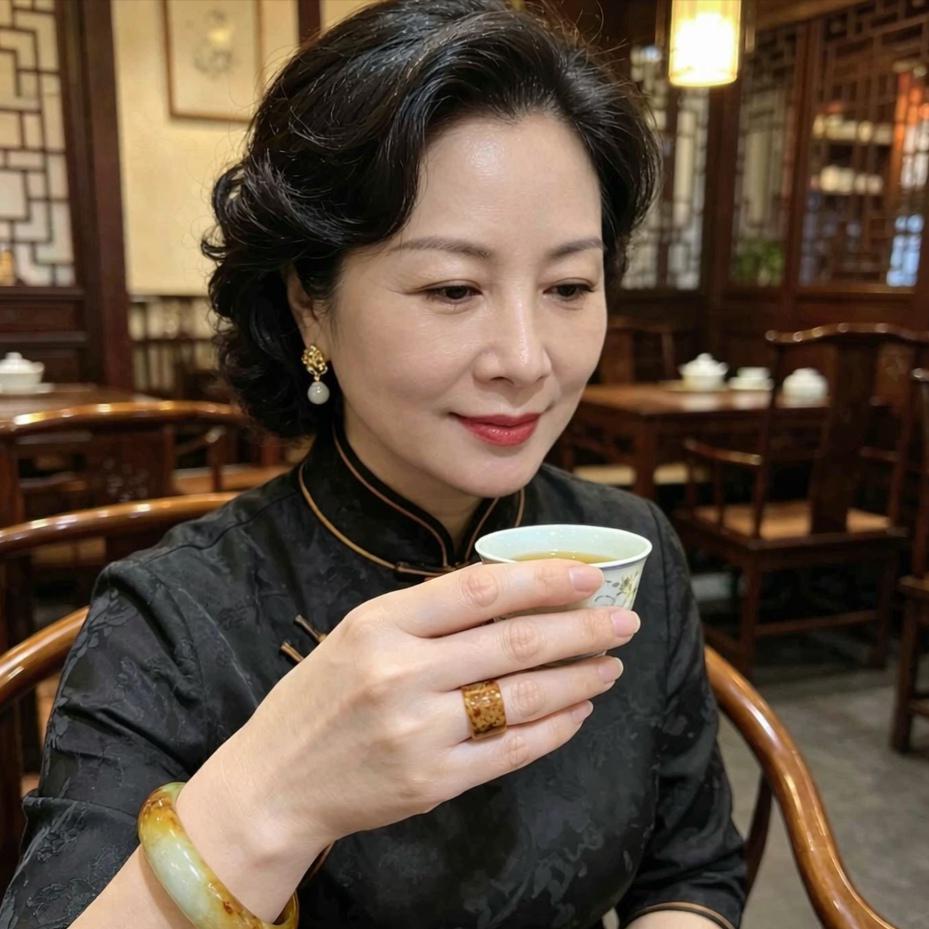 Certified Natural Xiuyan Jade Ring “Earth & Amber Harmony” |SL600A 17.8 mm (US 8) or SL600B 17.6 mm (US 7.75) SL Precious