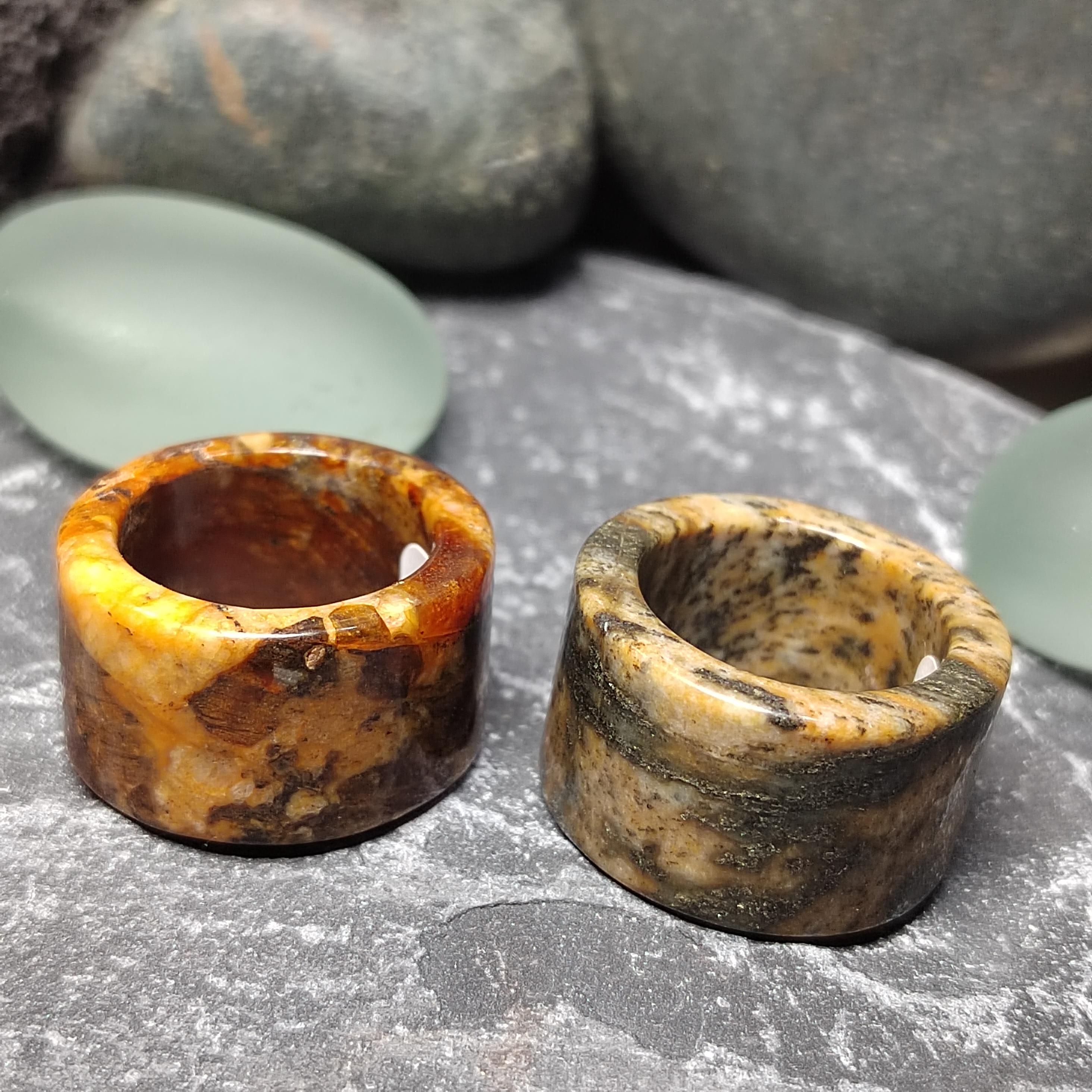 Certified Natural Xiuyan Jade Ring “Earth & Amber Harmony” |SL600A 17.8 mm (US 8) or SL600B 17.6 mm (US 7.75) SL Precious